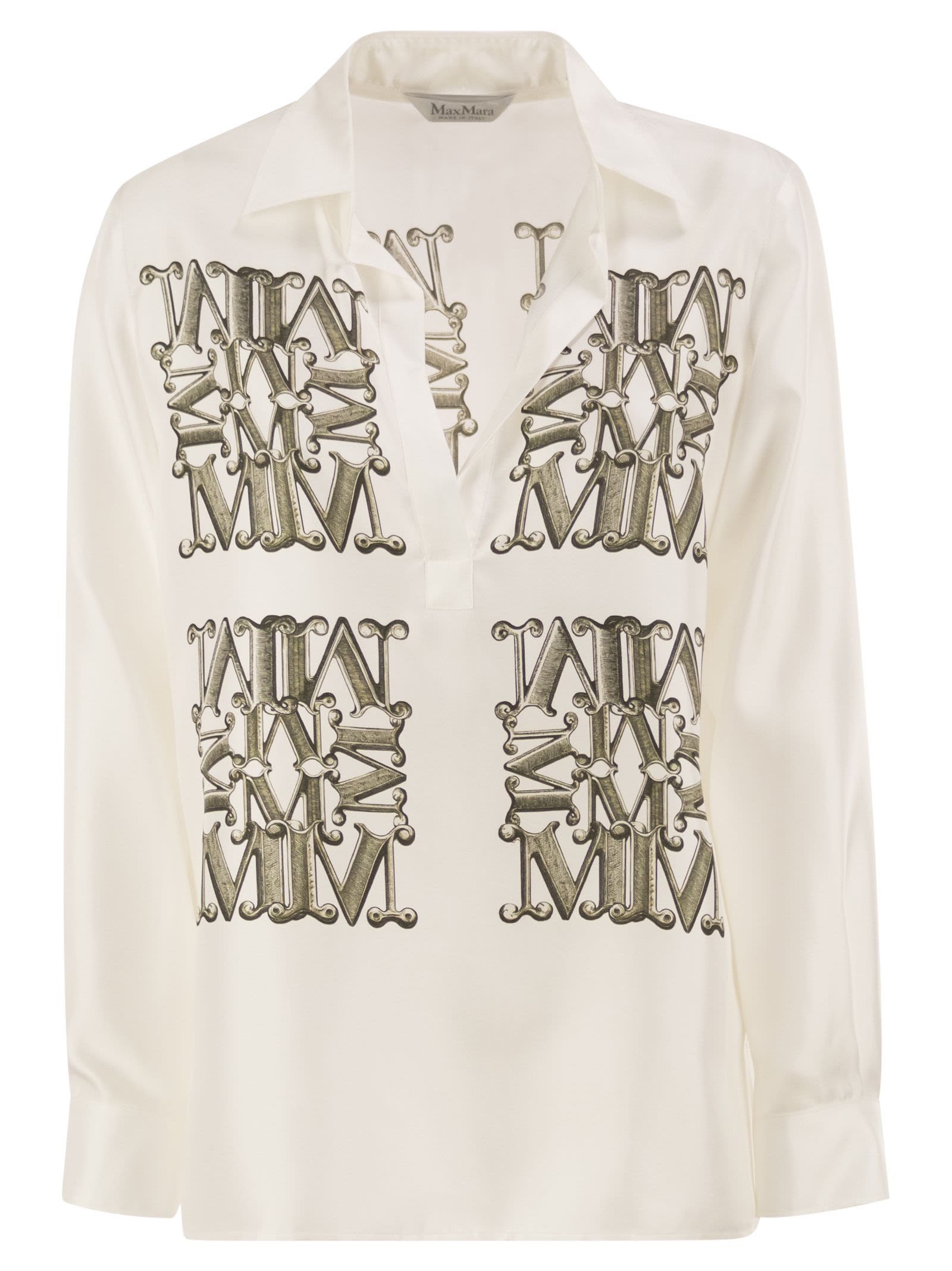 Max Mara Women Mxmfiltro - Silk Shirt With Monogram Print MAX MARA