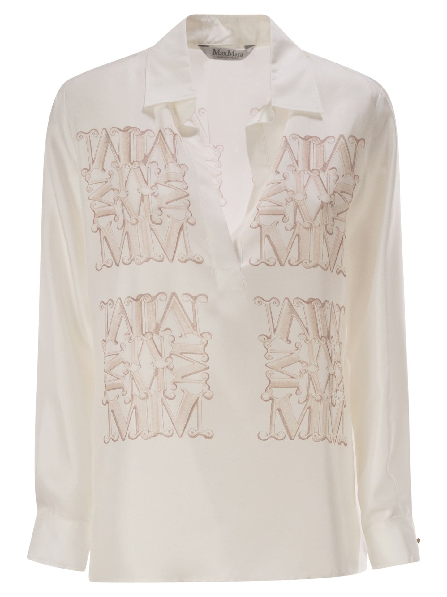Max Mara Women Mxmfiltro - Silk Shirt With Monogram Print MAX MARA