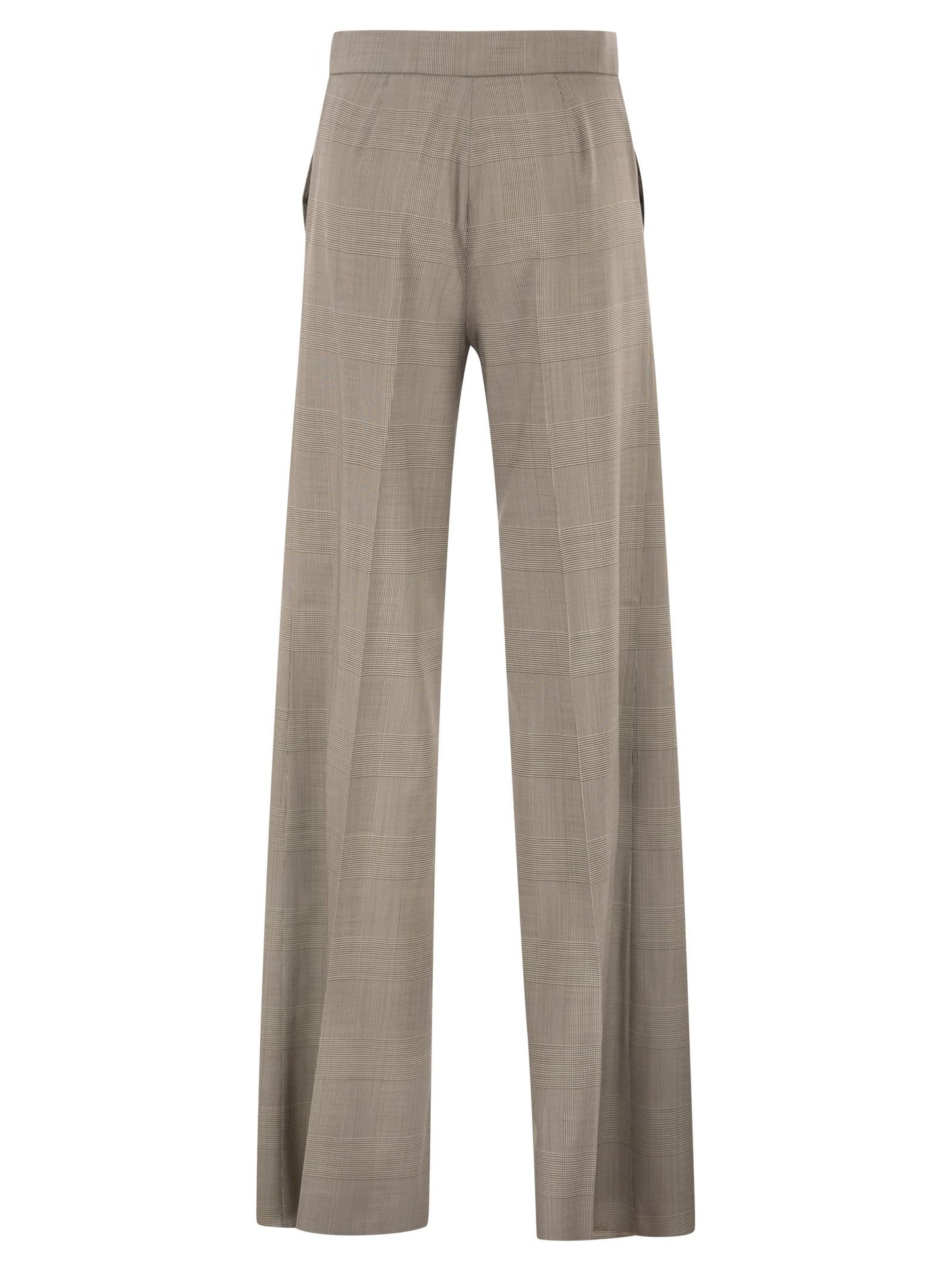 Max Mara Women Mxmnetto - Pure Virgin Wool Prince Of Wales Trousers MAX MARA