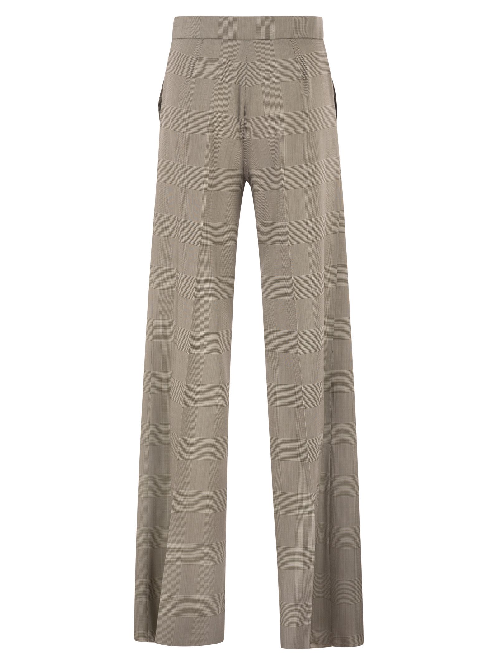 Max Mara Women Mxmnetto - Pure Virgin Wool Prince Of Wales Trousers MAX MARA