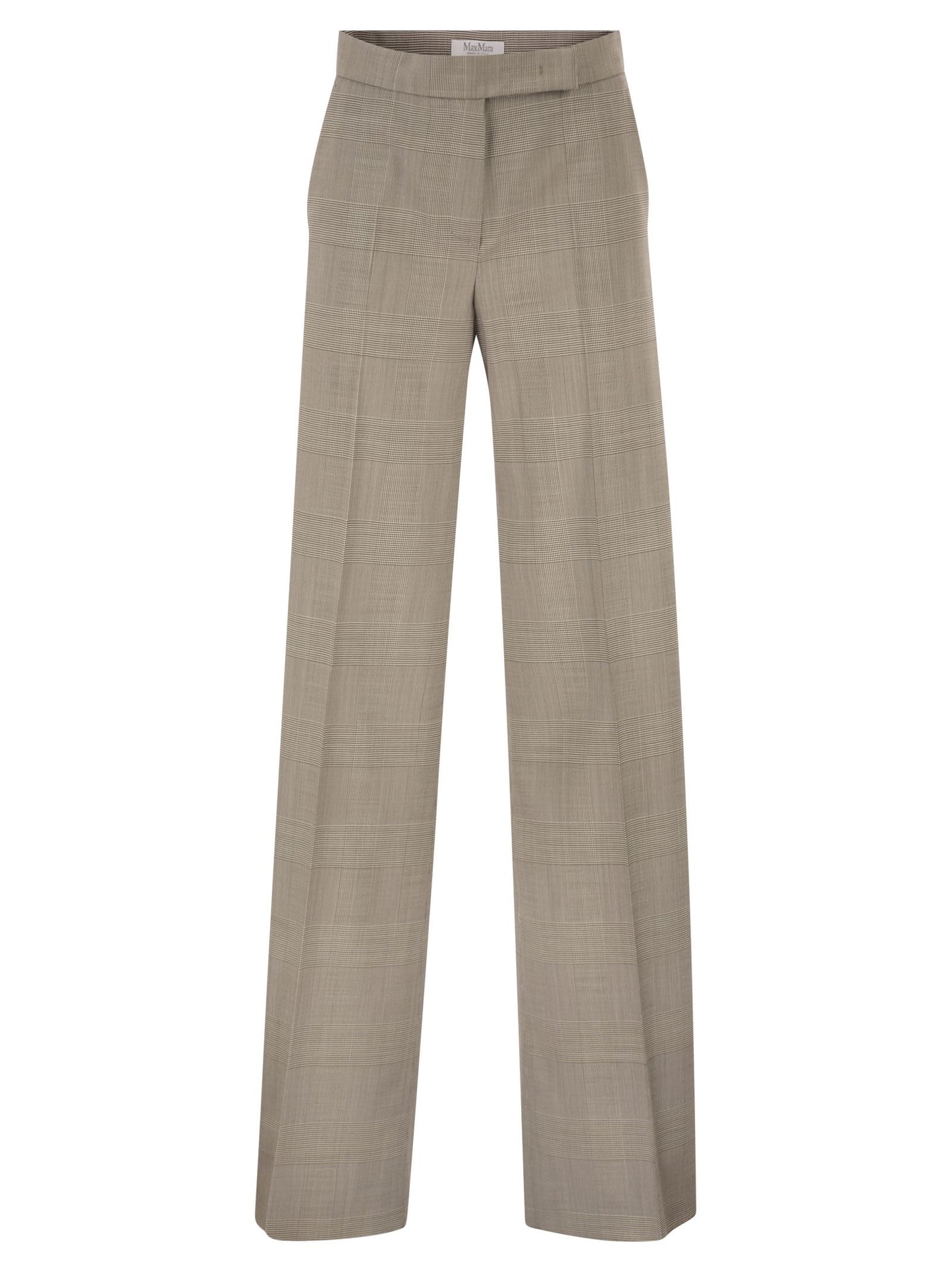 Max Mara Women Mxmnetto - Pure Virgin Wool Prince Of Wales Trousers MAX MARA