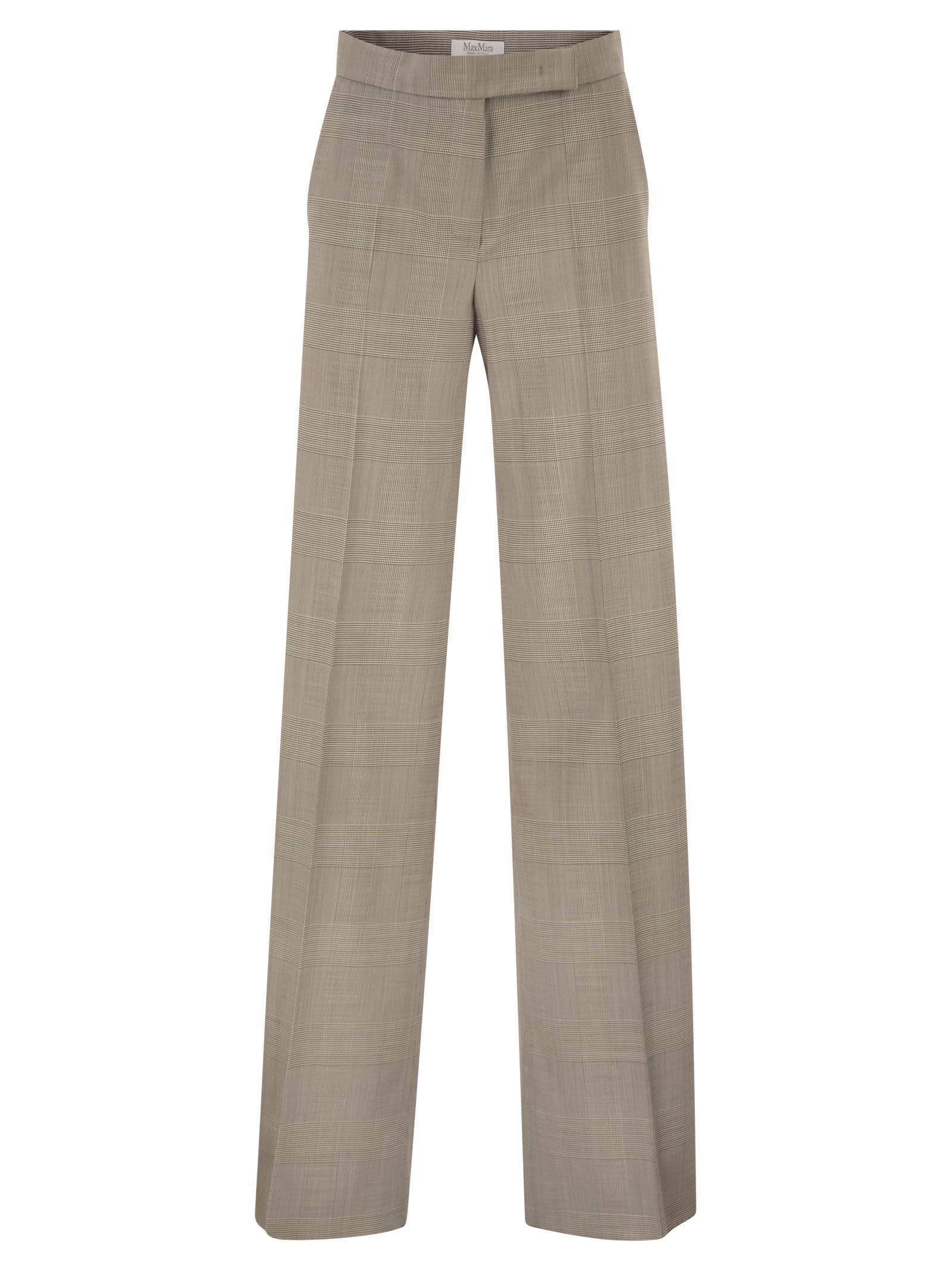 Max Mara Women Mxmnetto - Pure Virgin Wool Prince Of Wales Trousers MAX MARA