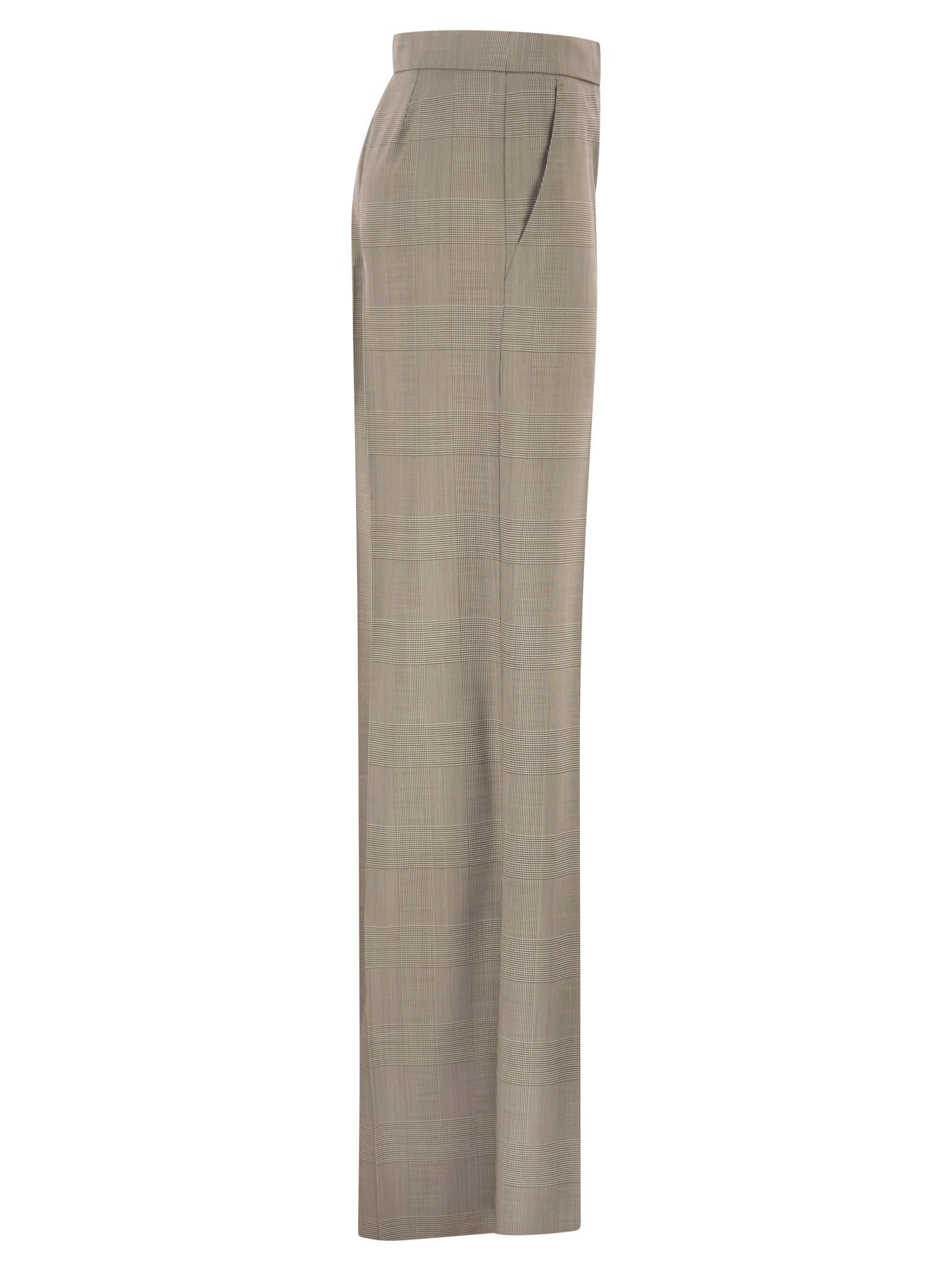 Max Mara Women Mxmnetto - Pure Virgin Wool Prince Of Wales Trousers MAX MARA