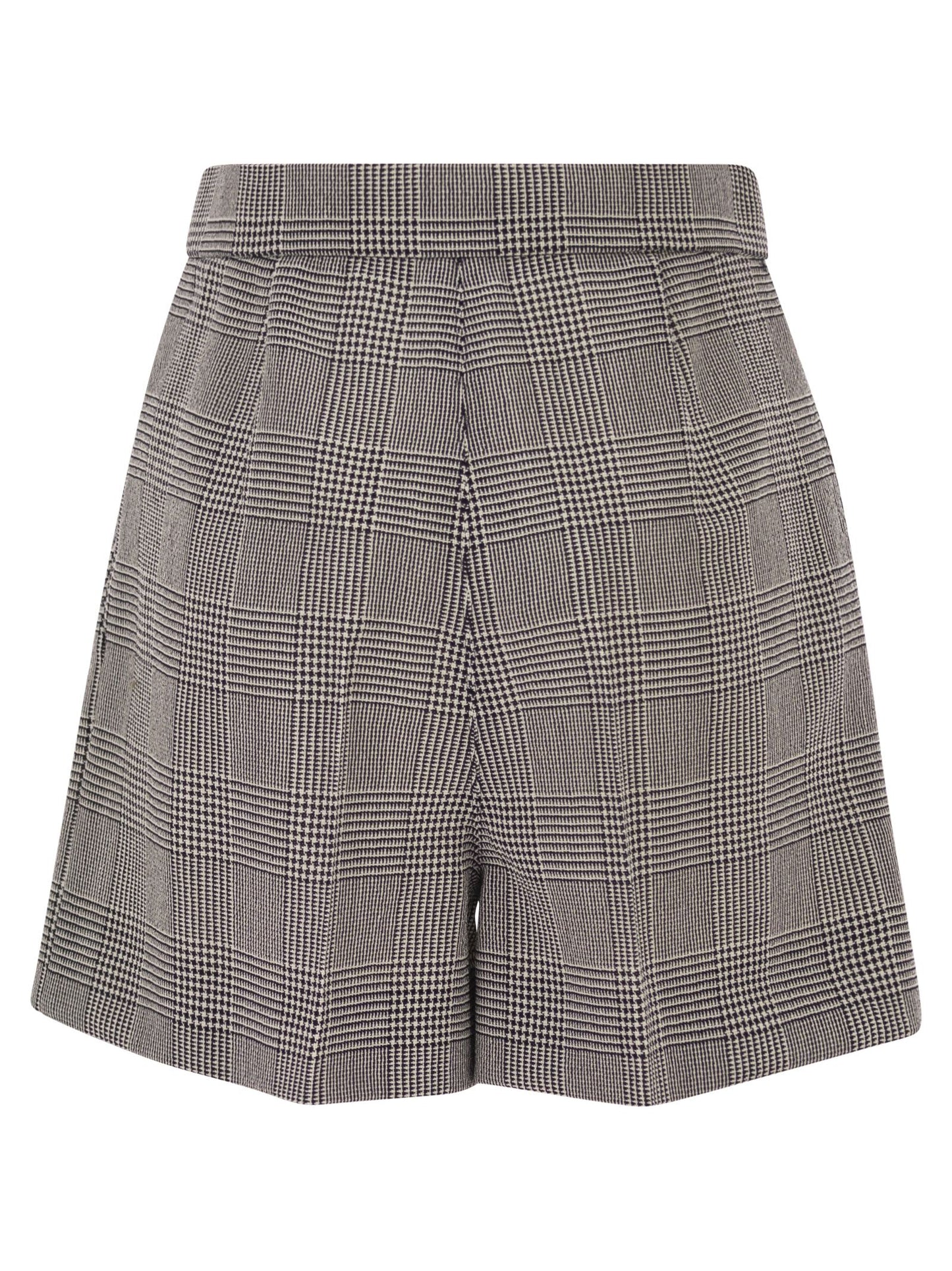 Max Mara Women Mxmagoraio - Pure Virgin Wool Prince Of Wales Tailored Shorts MAX MARA