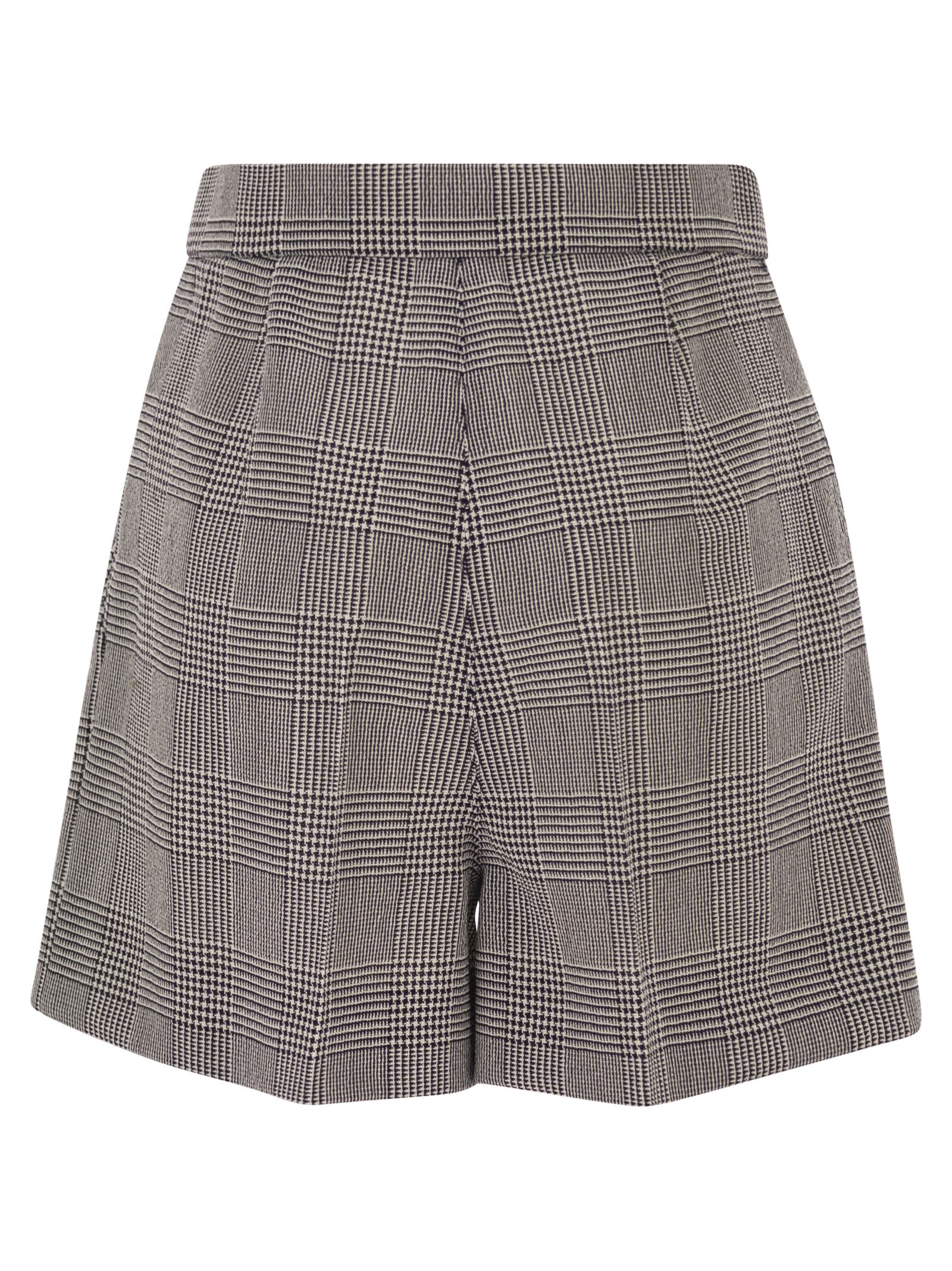Max Mara Women Mxmagoraio - Pure Virgin Wool Prince Of Wales Tailored Shorts MAX MARA