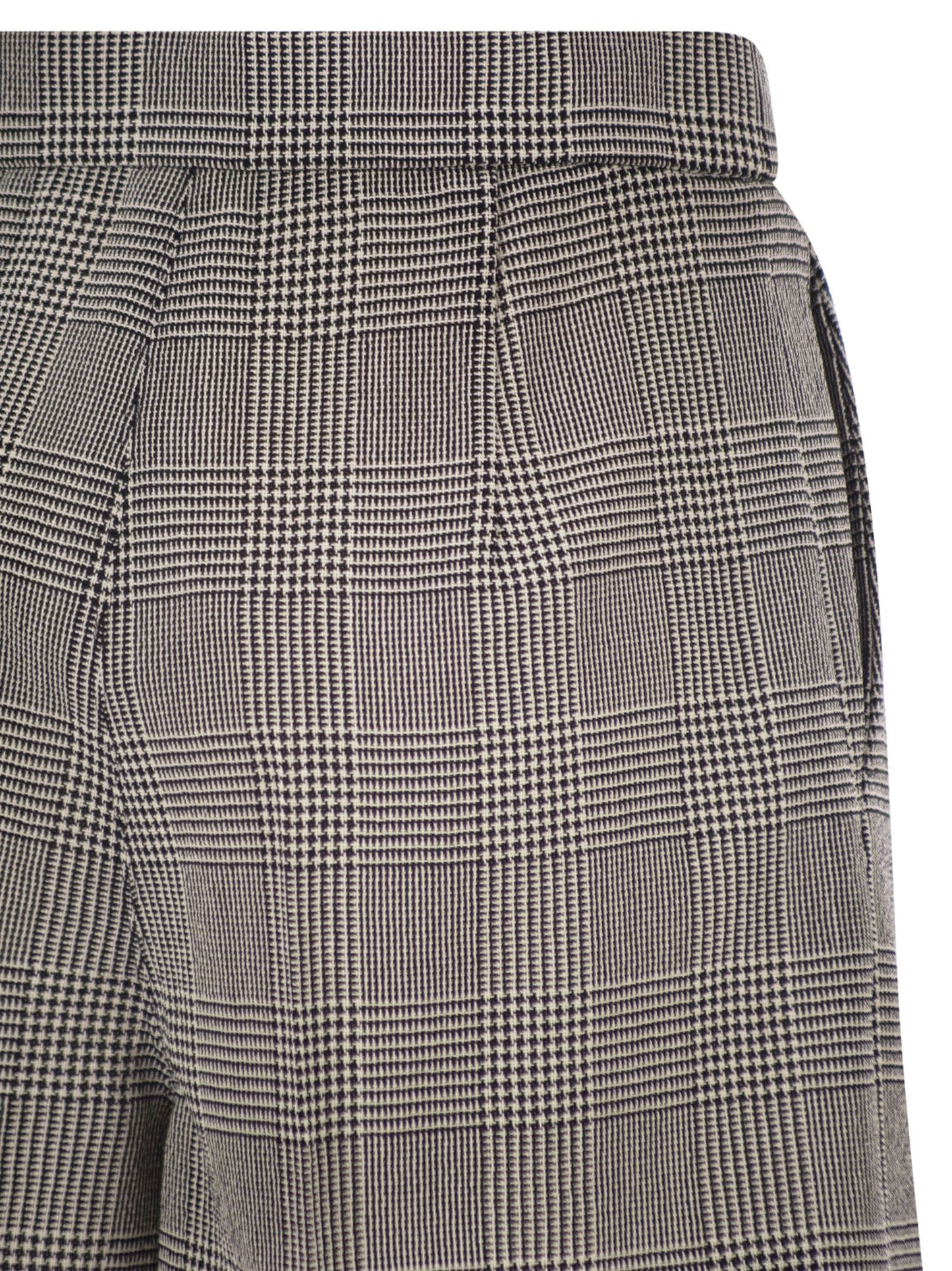Max Mara Women Mxmagoraio - Pure Virgin Wool Prince Of Wales Tailored Shorts MAX MARA