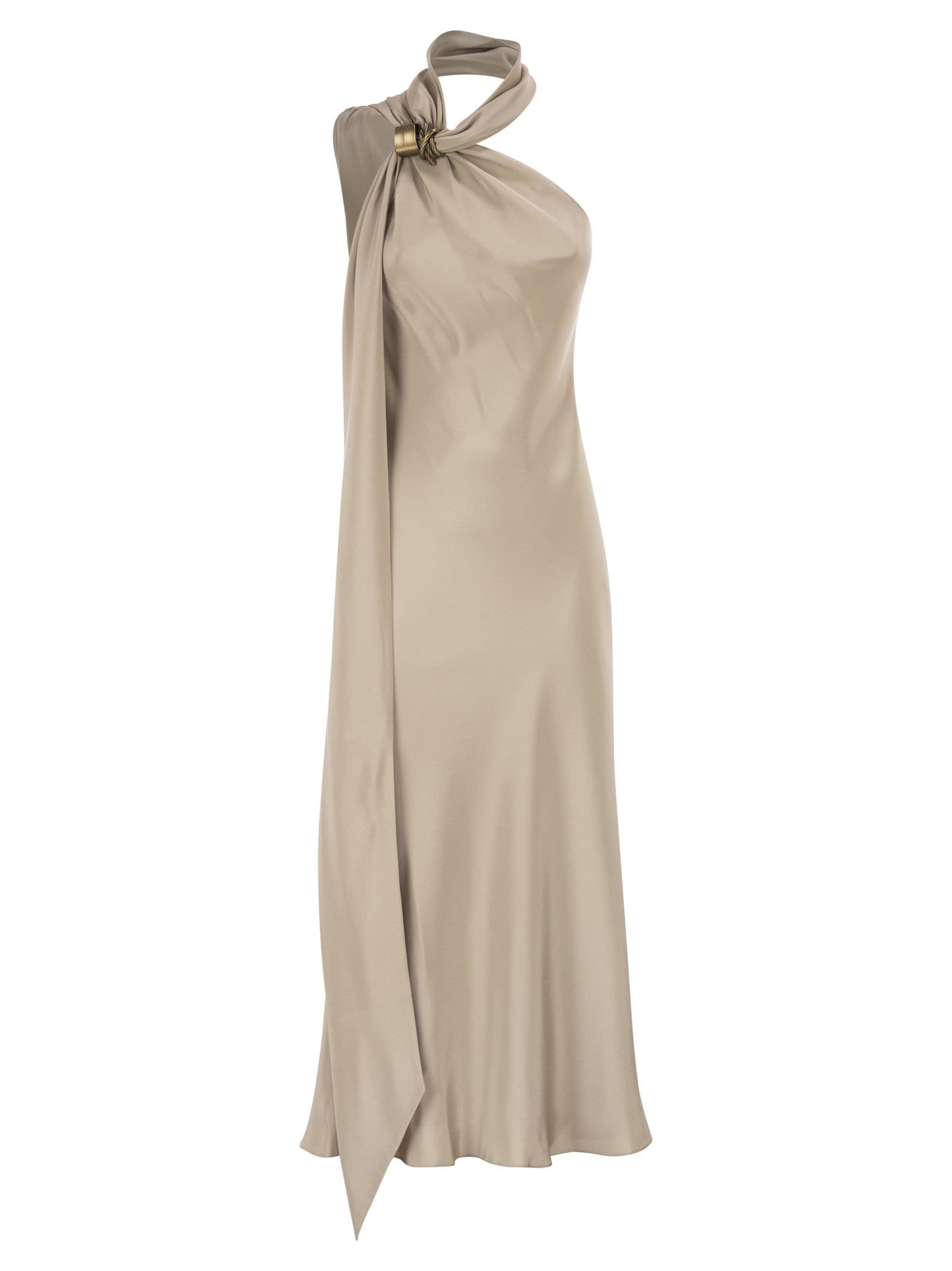 Max Mara Women Mxevasto - One-Shoulder Long Dress In Pure Silk MAX MARA