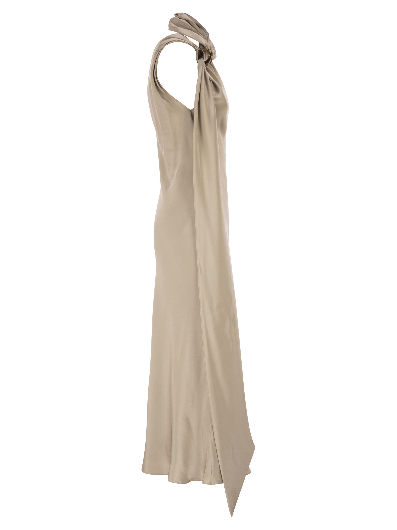 Max Mara Women Mxevasto - One-Shoulder Long Dress In Pure Silk MAX MARA