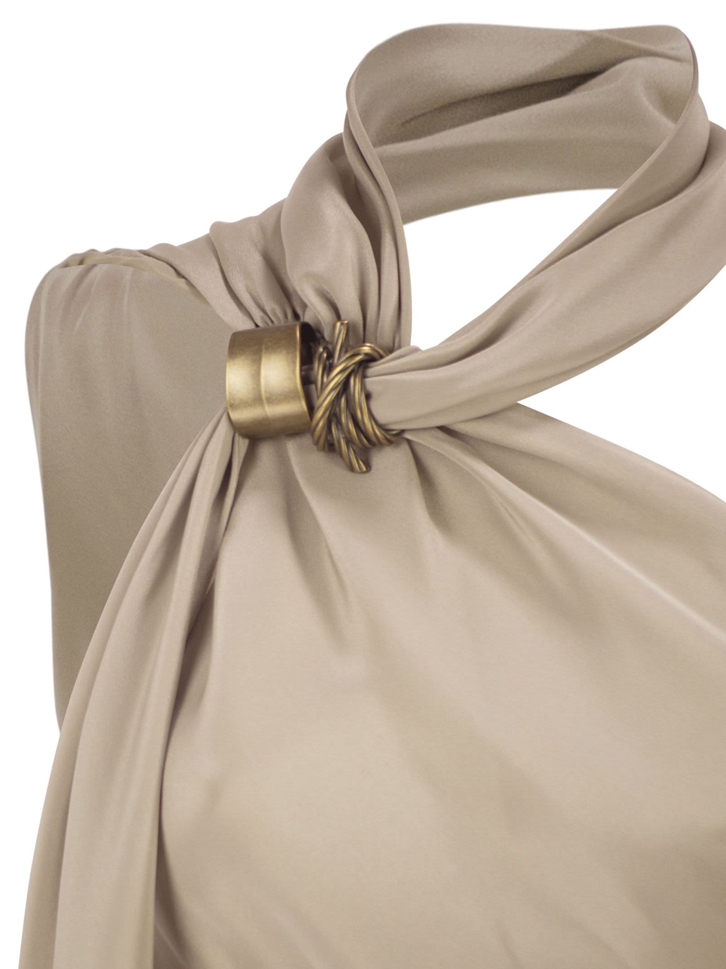 Max Mara Women Mxevasto - One-Shoulder Long Dress In Pure Silk MAX MARA