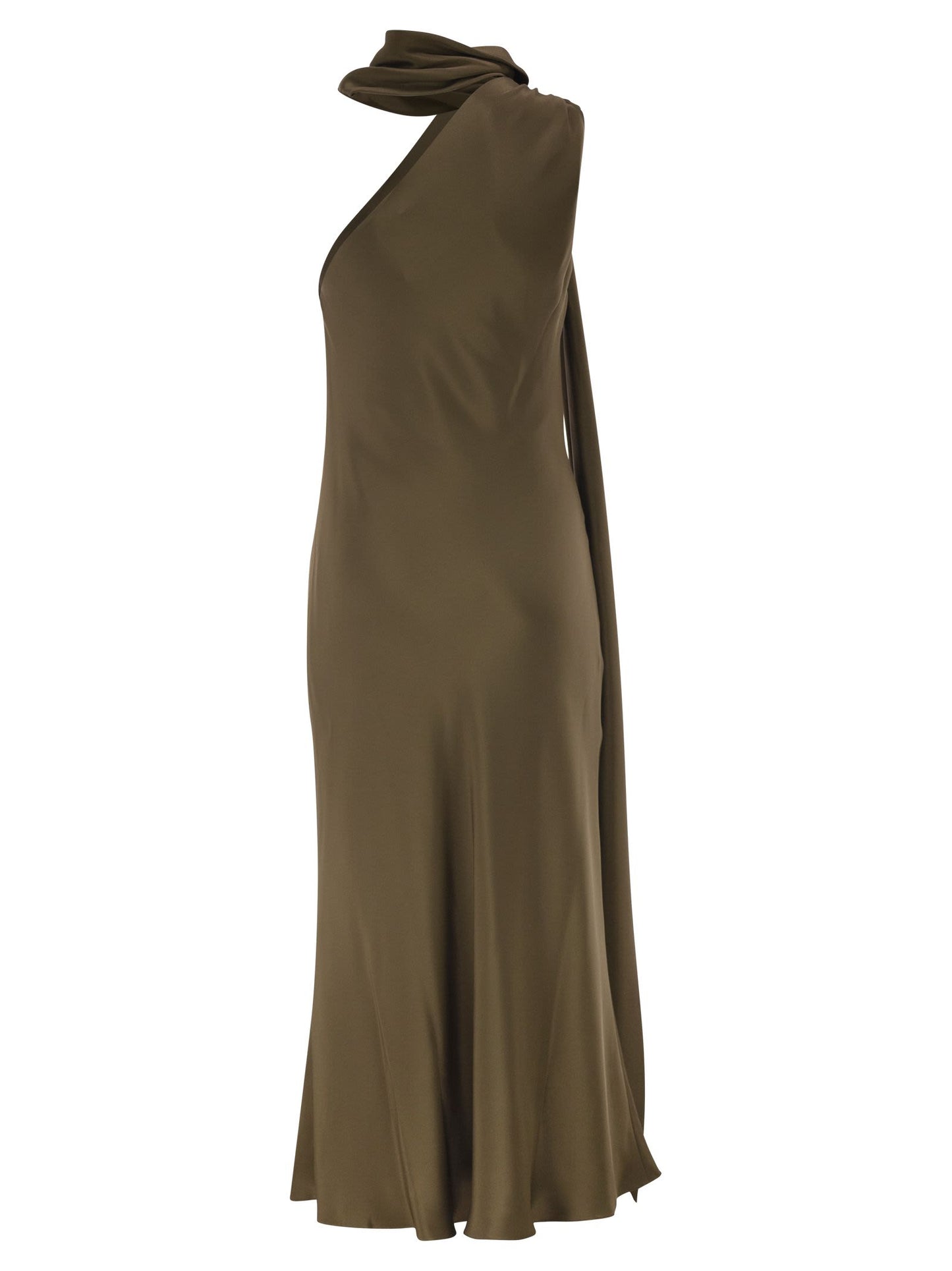 Max Mara Women Mxevasto - One-Shoulder Long Dress In Pure Silk MAX MARA