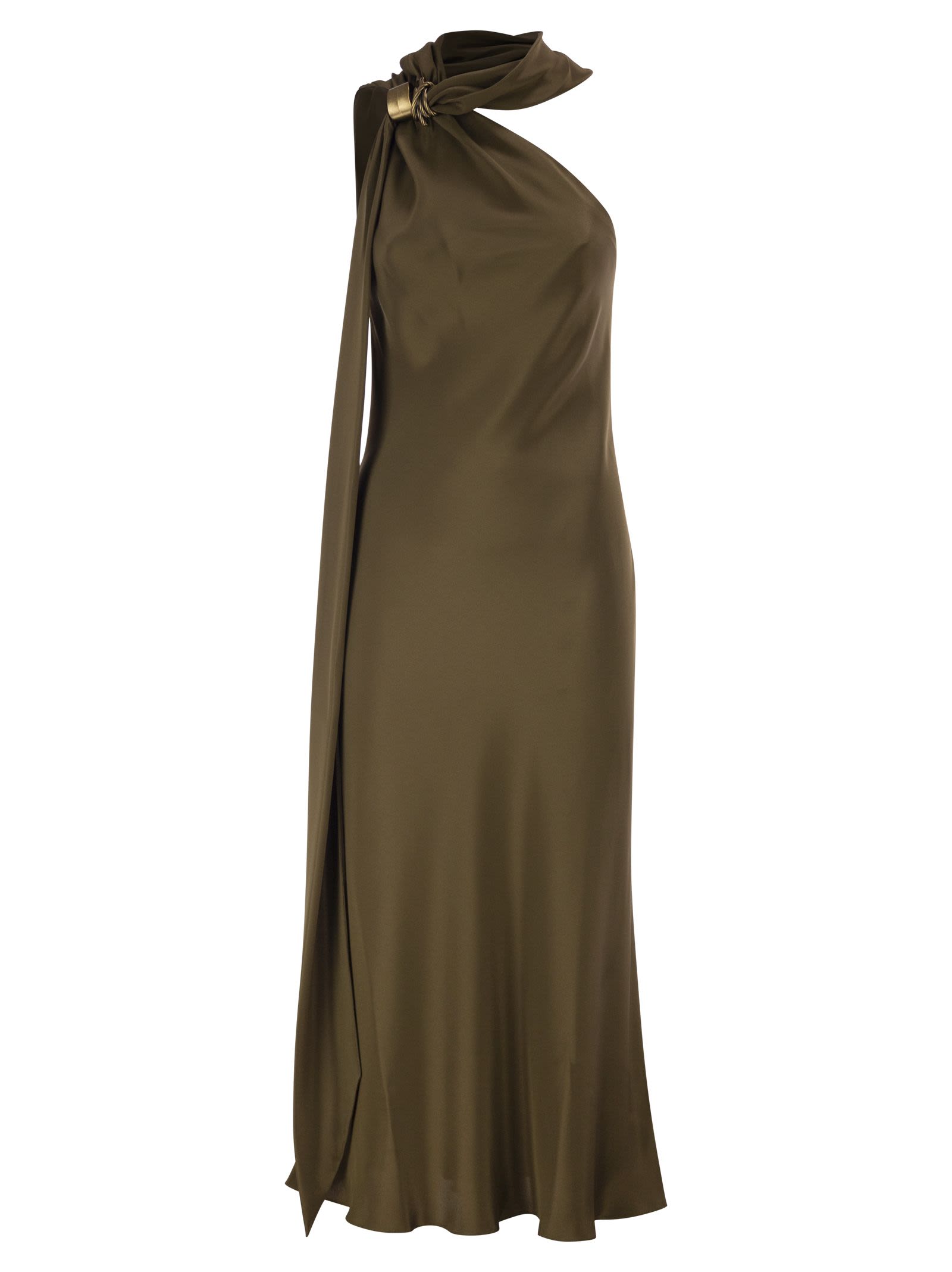 Max Mara Women Mxevasto - One-Shoulder Long Dress In Pure Silk MAX MARA