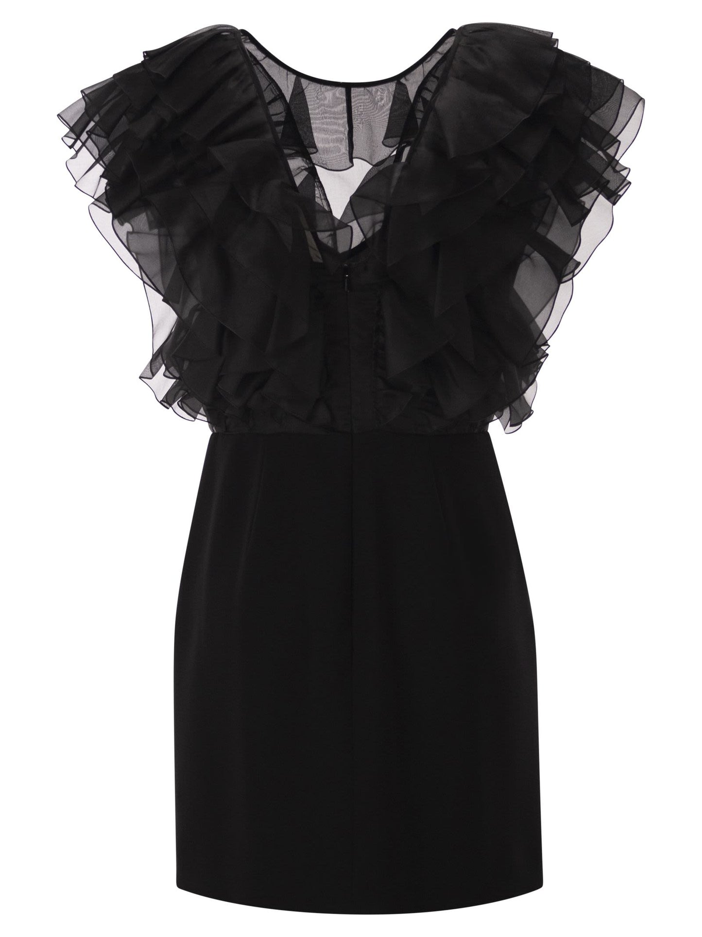 Max Mara Women Mxecloro - Silk Mini Dress With Ruffle Detailing MAX MARA