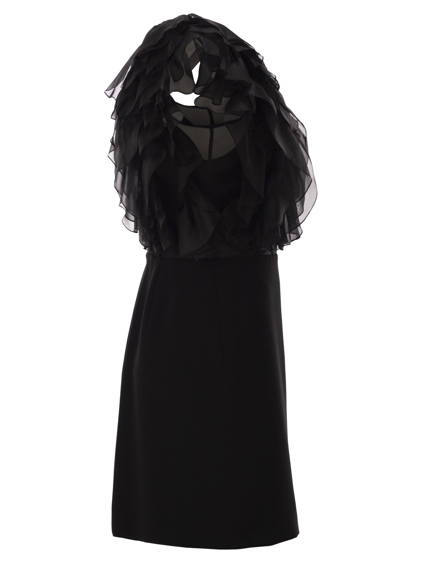 Max Mara Women Mxecloro - Silk Mini Dress With Ruffle Detailing MAX MARA