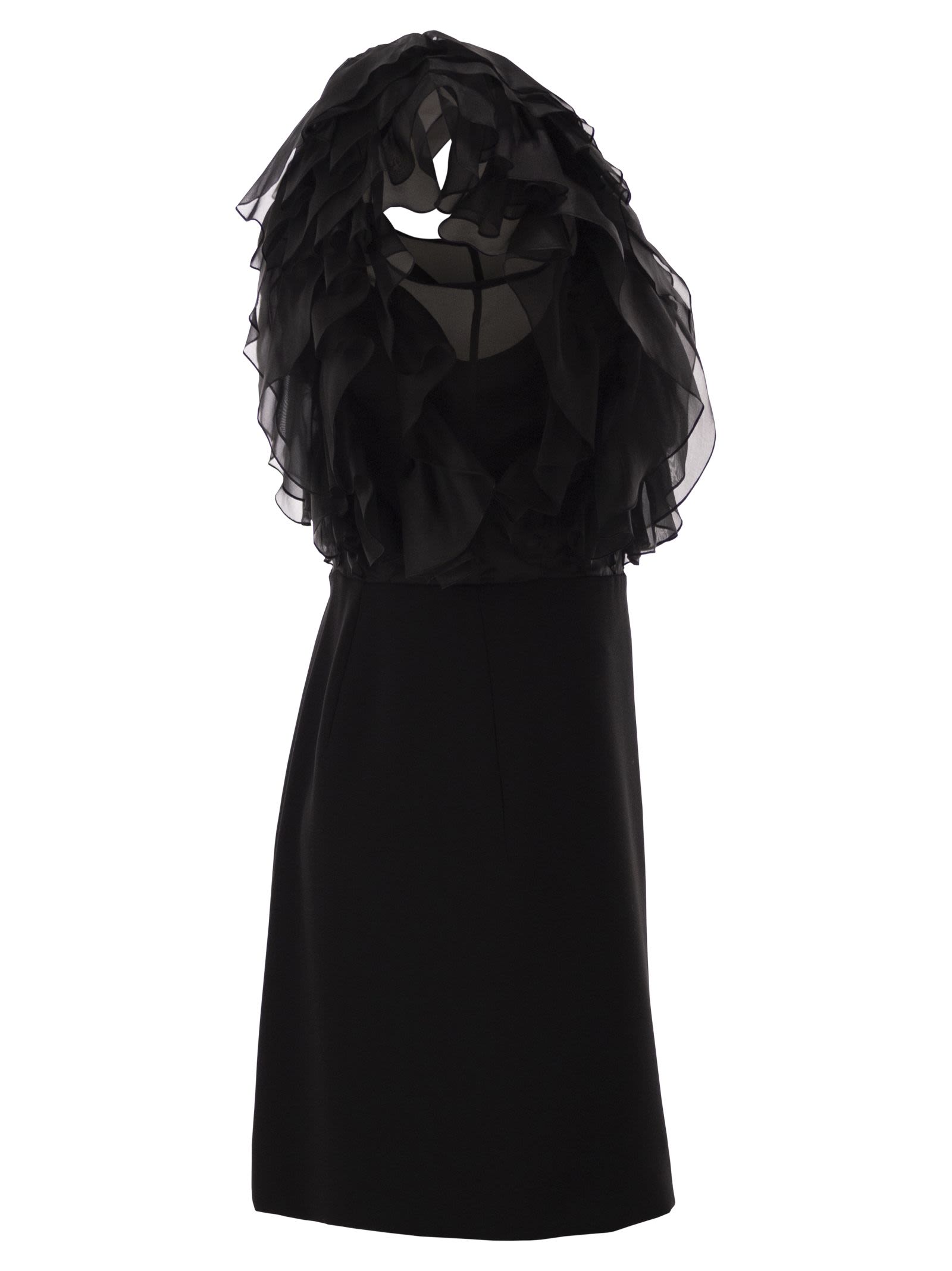 Max Mara Women Mxecloro - Silk Mini Dress With Ruffle Detailing MAX MARA