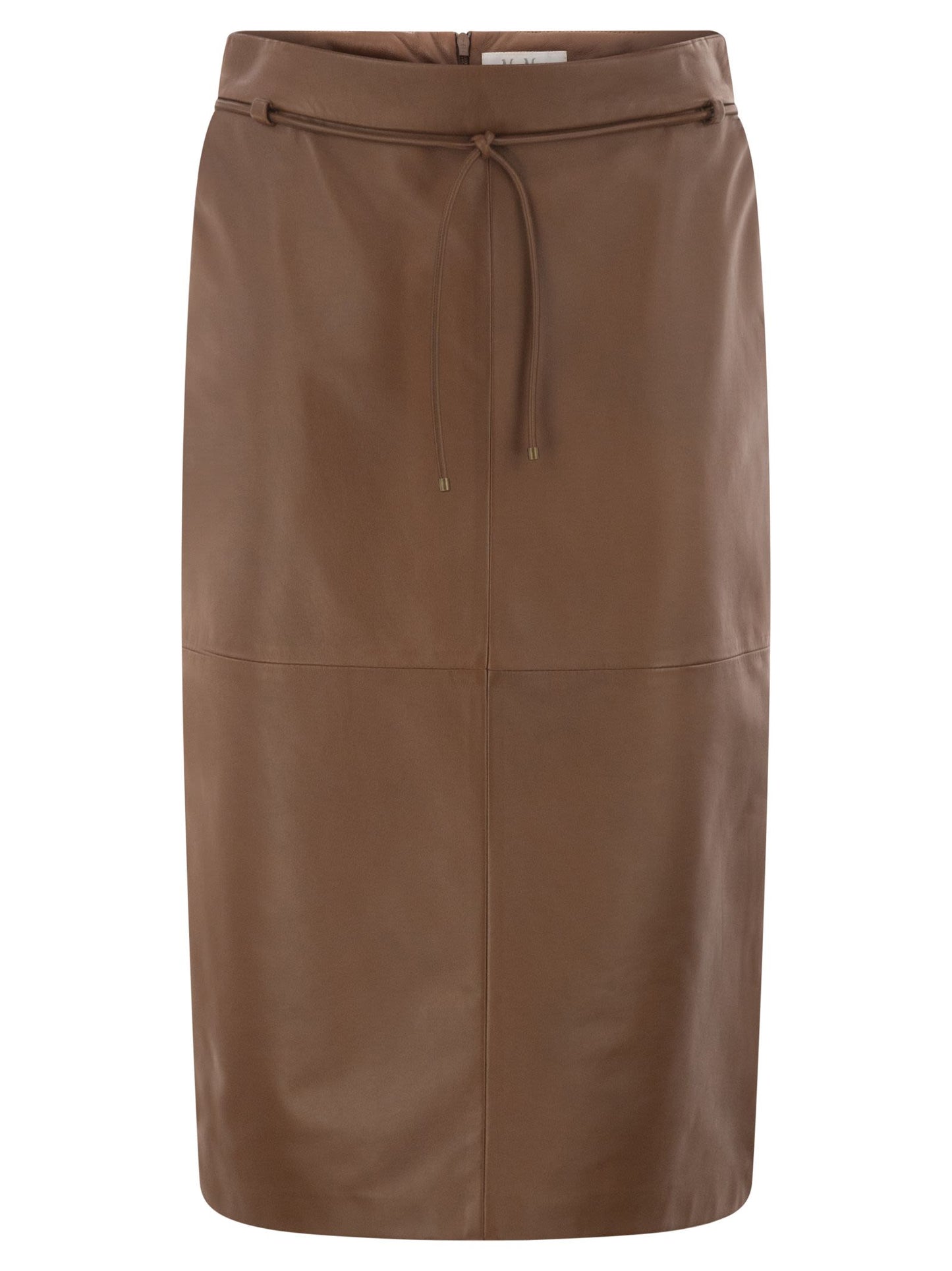 Max Mara Women Mxmfantino - Lamb Leather Midi Skirt With Leather Belt MAX MARA