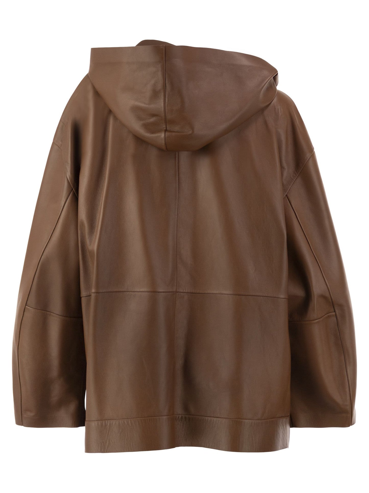 Max Mara Women Mxmacinoso - Lambskin Hooded Leather Jacket