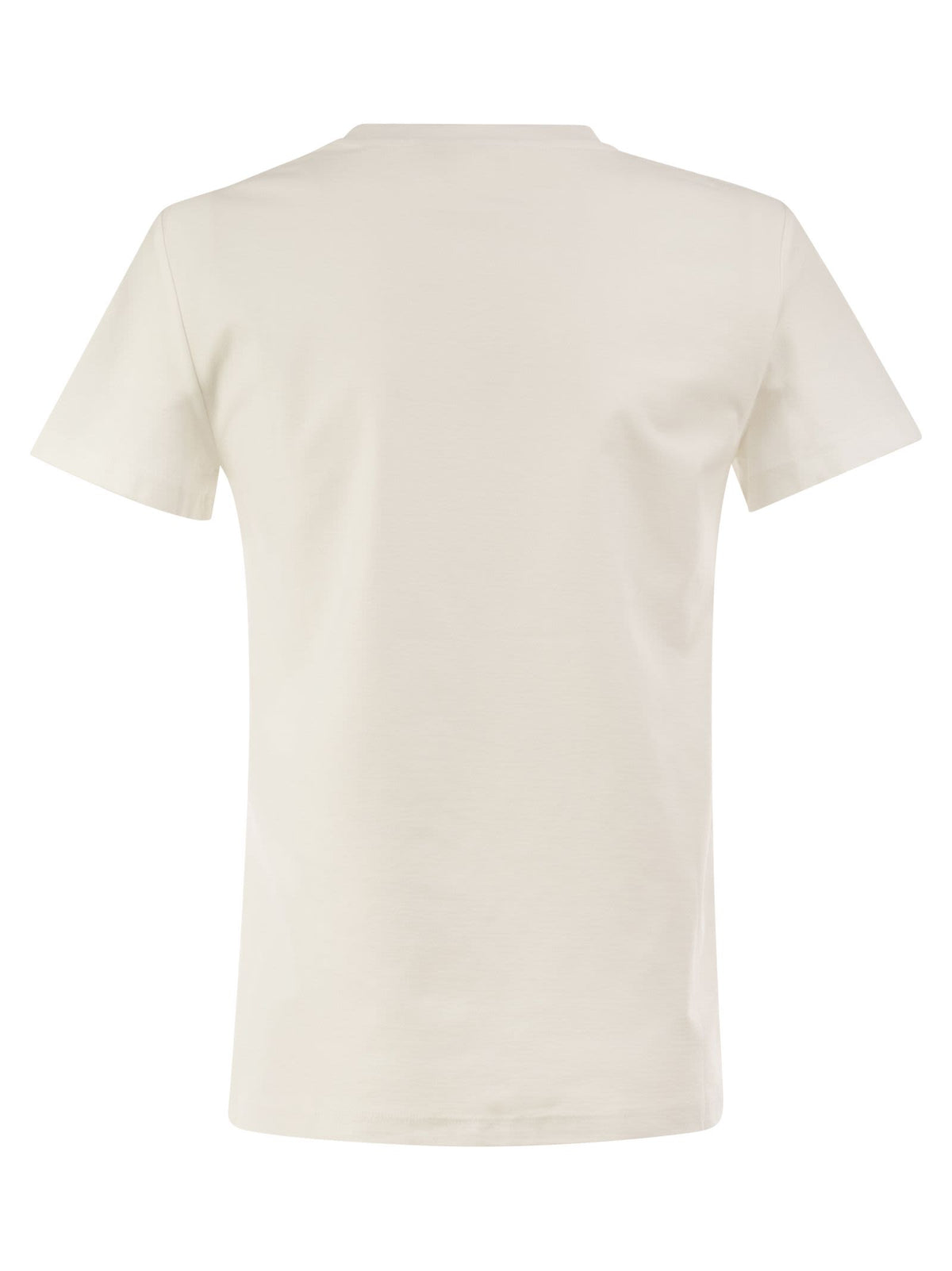 Max Mara Women Mxmpanfilo - Stretch Cotton T-Shirt With Tonal Max Mara Logo MAX MARA