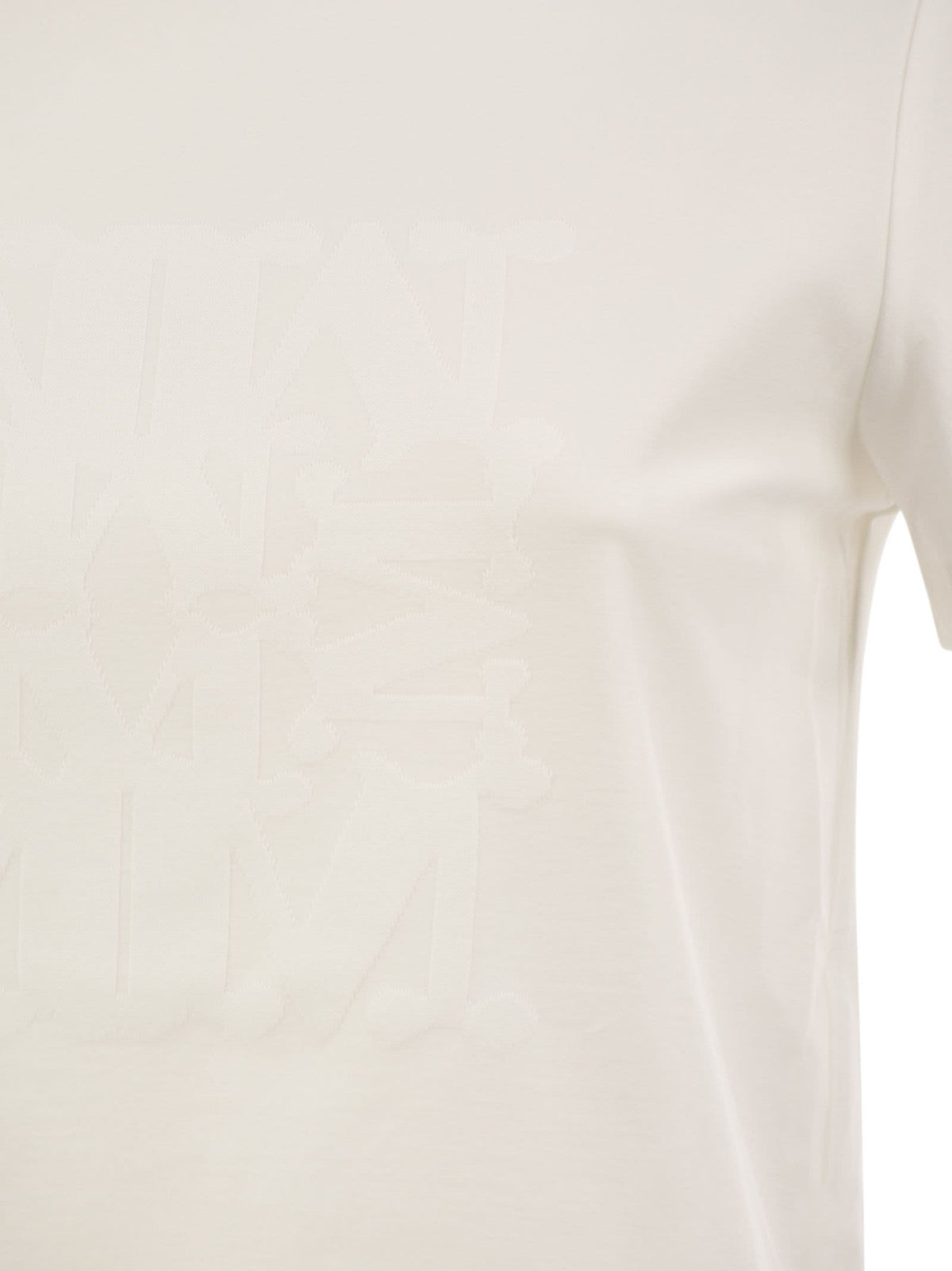 Max Mara Women Mxmpanfilo - Stretch Cotton T-Shirt With Tonal Max Mara Logo MAX MARA