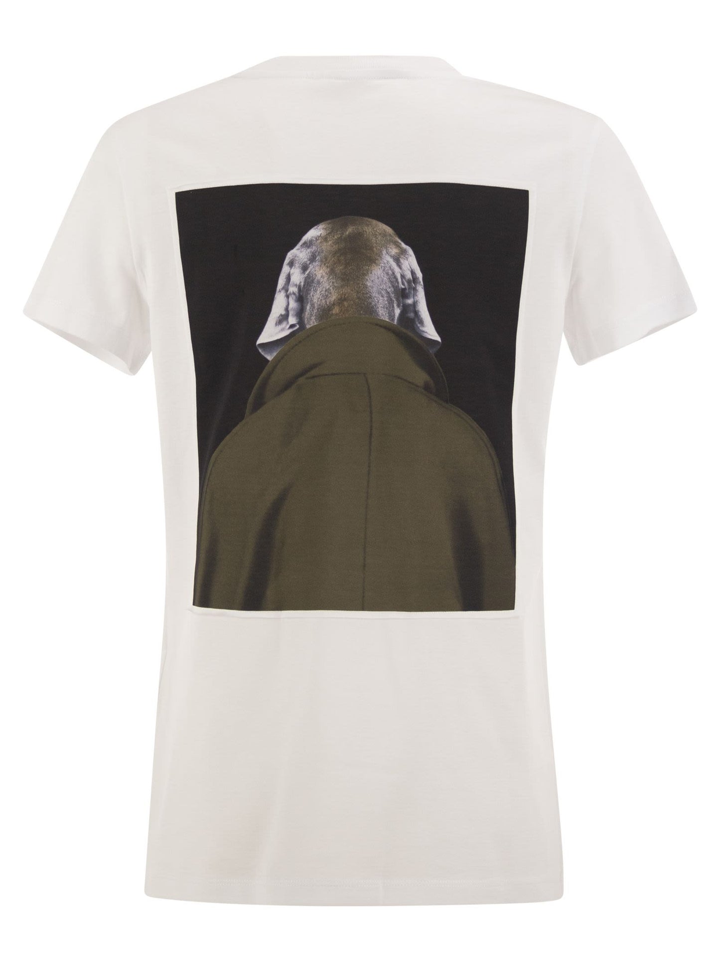 Max Mara Women Mxmcalca - Cotton T-Shirt With Max Mara Graphic Print MAX MARA