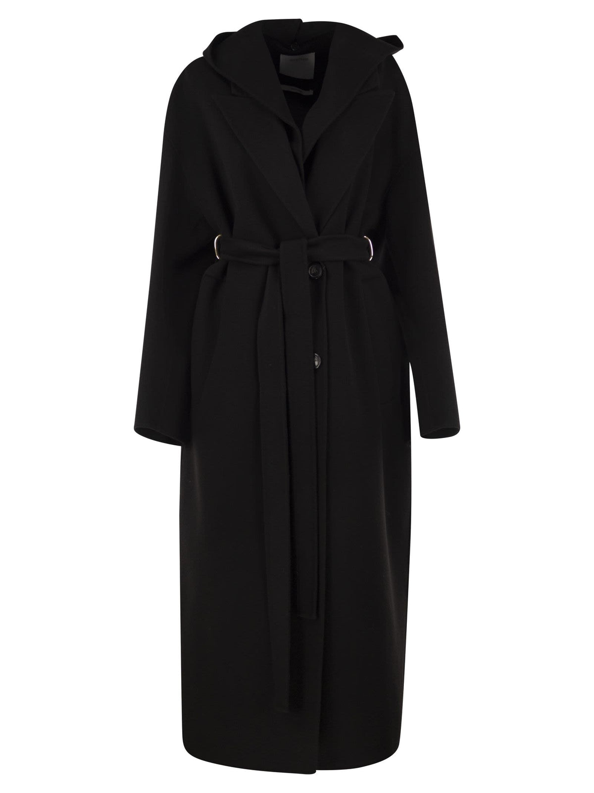 Sportmax Women Spxolmo - Pure Virgin Wool Hooded Coat SPORTMAX