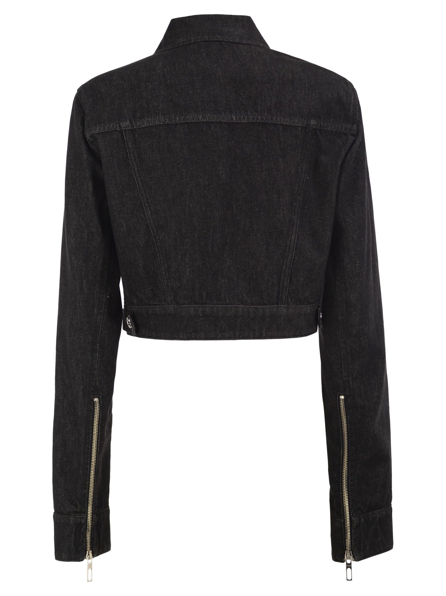 Sportmax Women Spdpepe - Cropped Cotton Denim Zip Jacket SPORTMAX