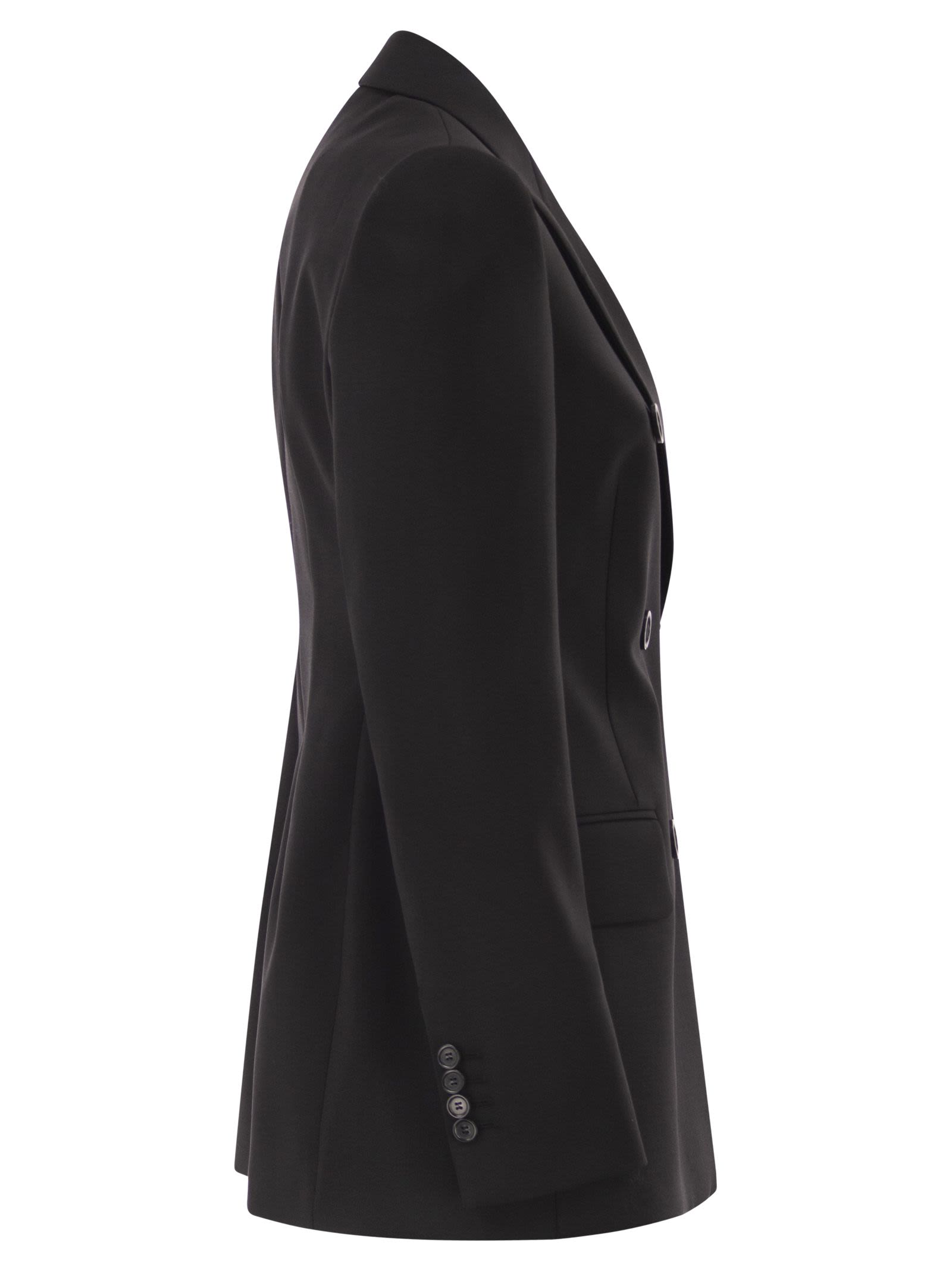 Sportmax Women Spxadamo - Tailored Double-Breasted Virgin Wool Blazer SPORTMAX