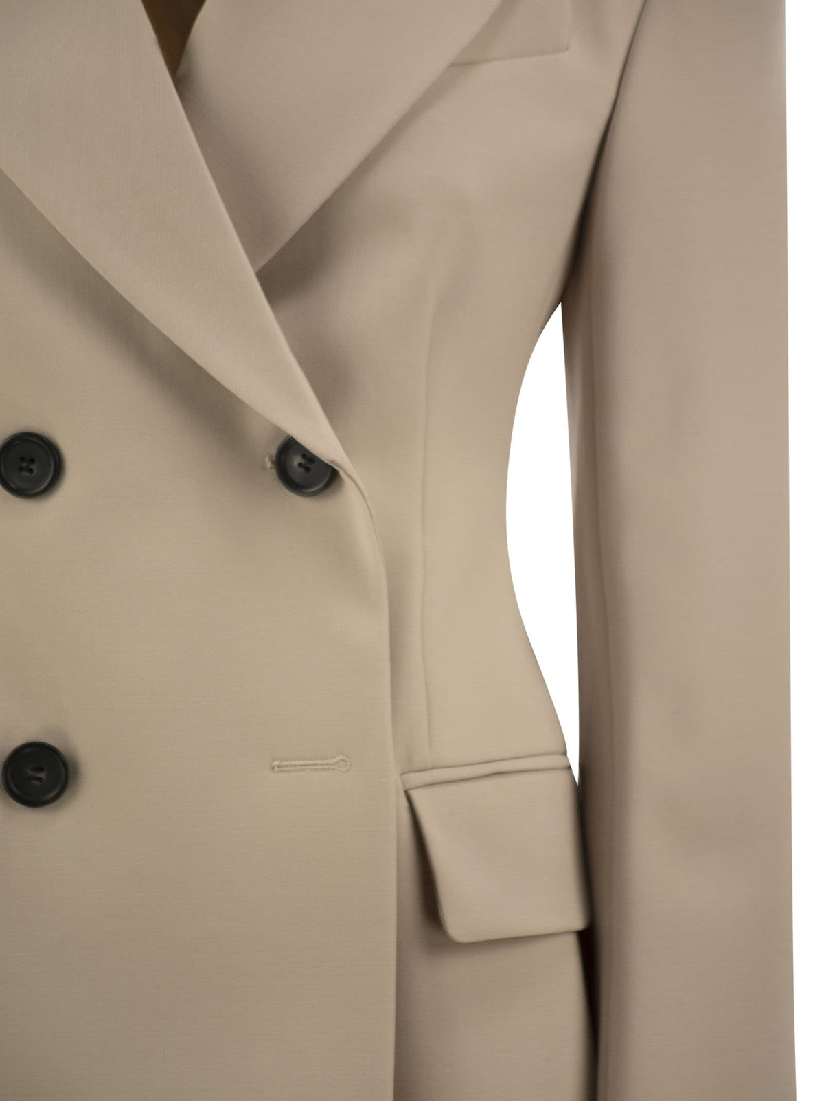 Sportmax Women Spxfresia - Tailored Double-Breasted Stretch Wool Blazer SPORTMAX