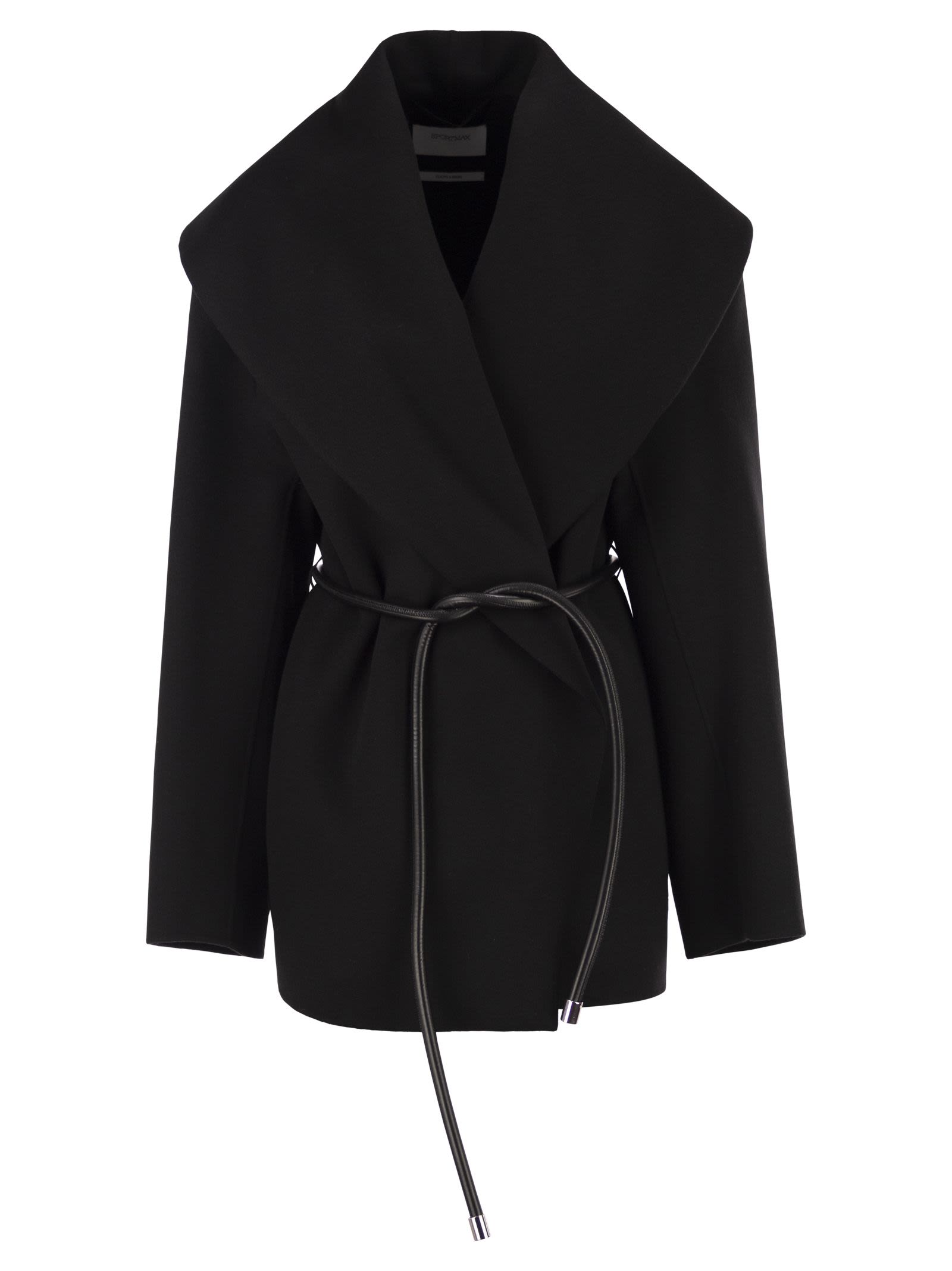 Sportmax Women Spxuguale - Wrap Short Coat In Virgin Wool SPORTMAX