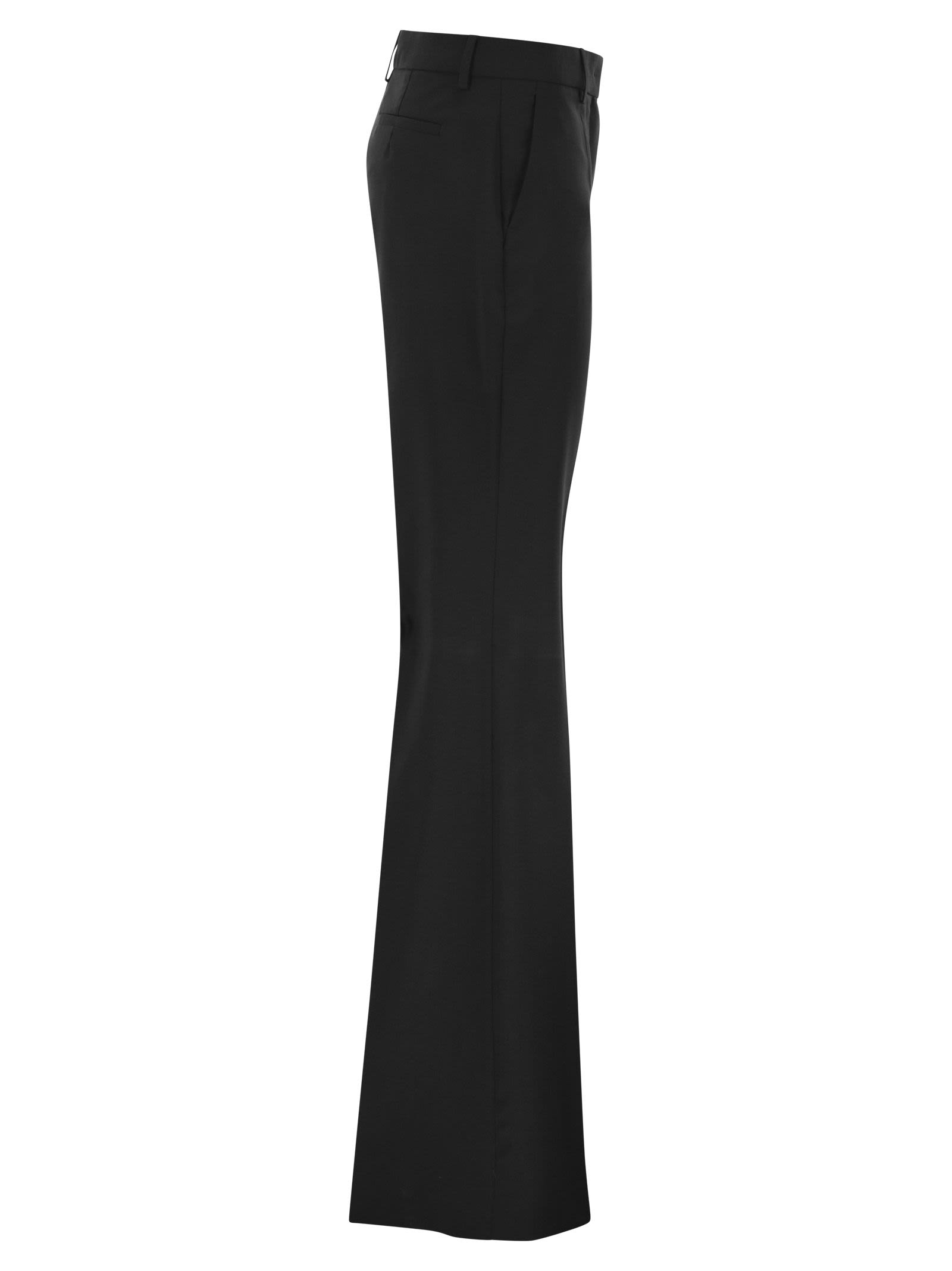 Sportmax Women Spxhangar - Tailored Virgin Wool Flared Trousers SPORTMAX