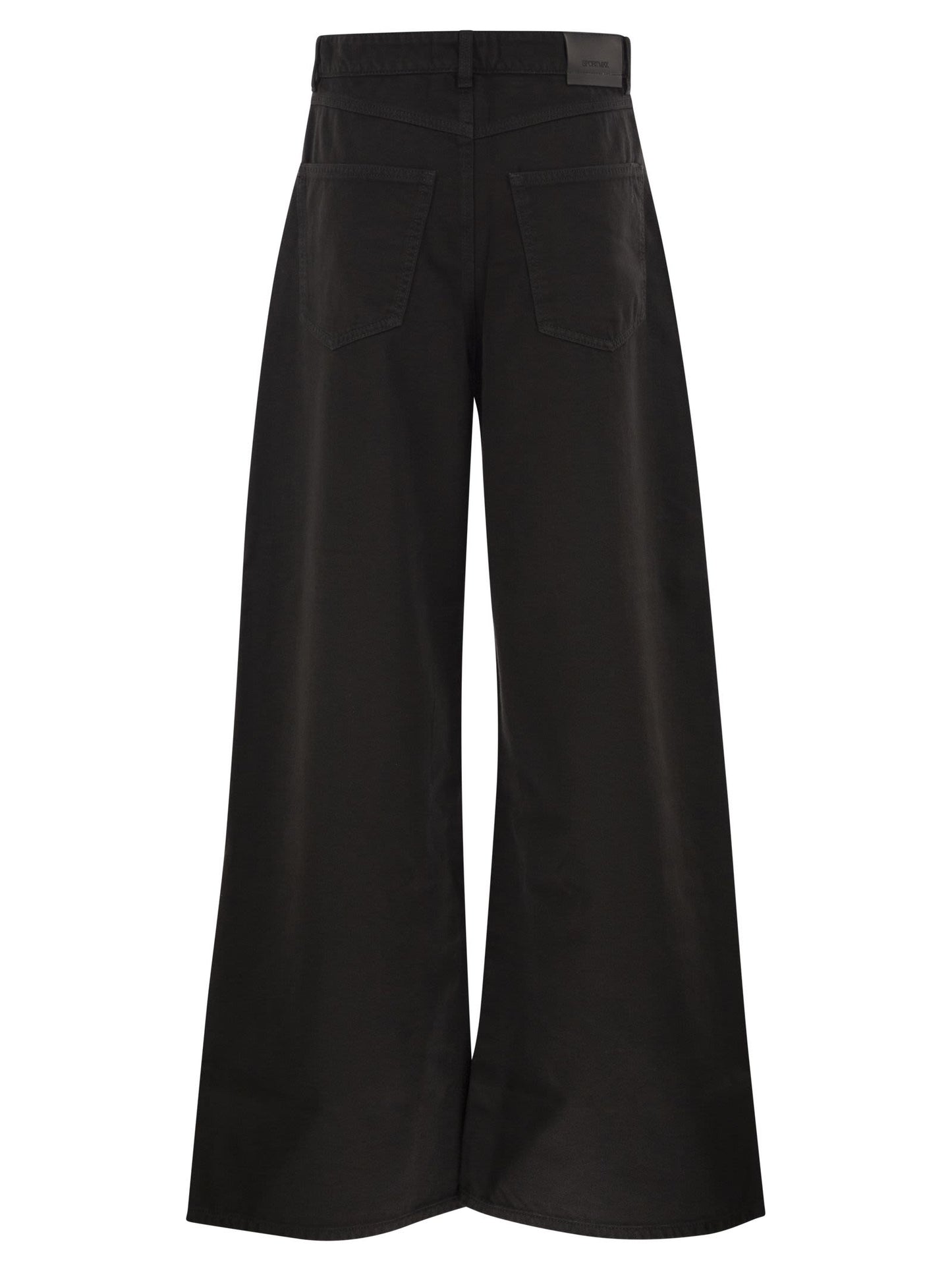 Sportmax Women Spdsiamese - Wide-Leg Cotton Denim Jeans With Signature Metal Detail SPORTMAX