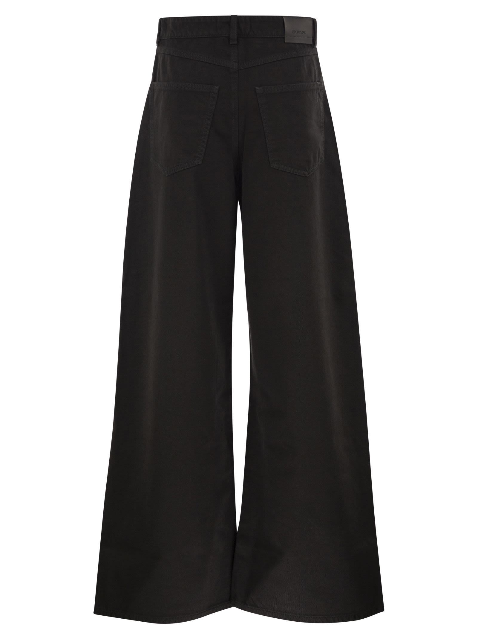 Sportmax Women Spdsiamese - Wide-Leg Cotton Denim Jeans With Signature Metal Detail SPORTMAX