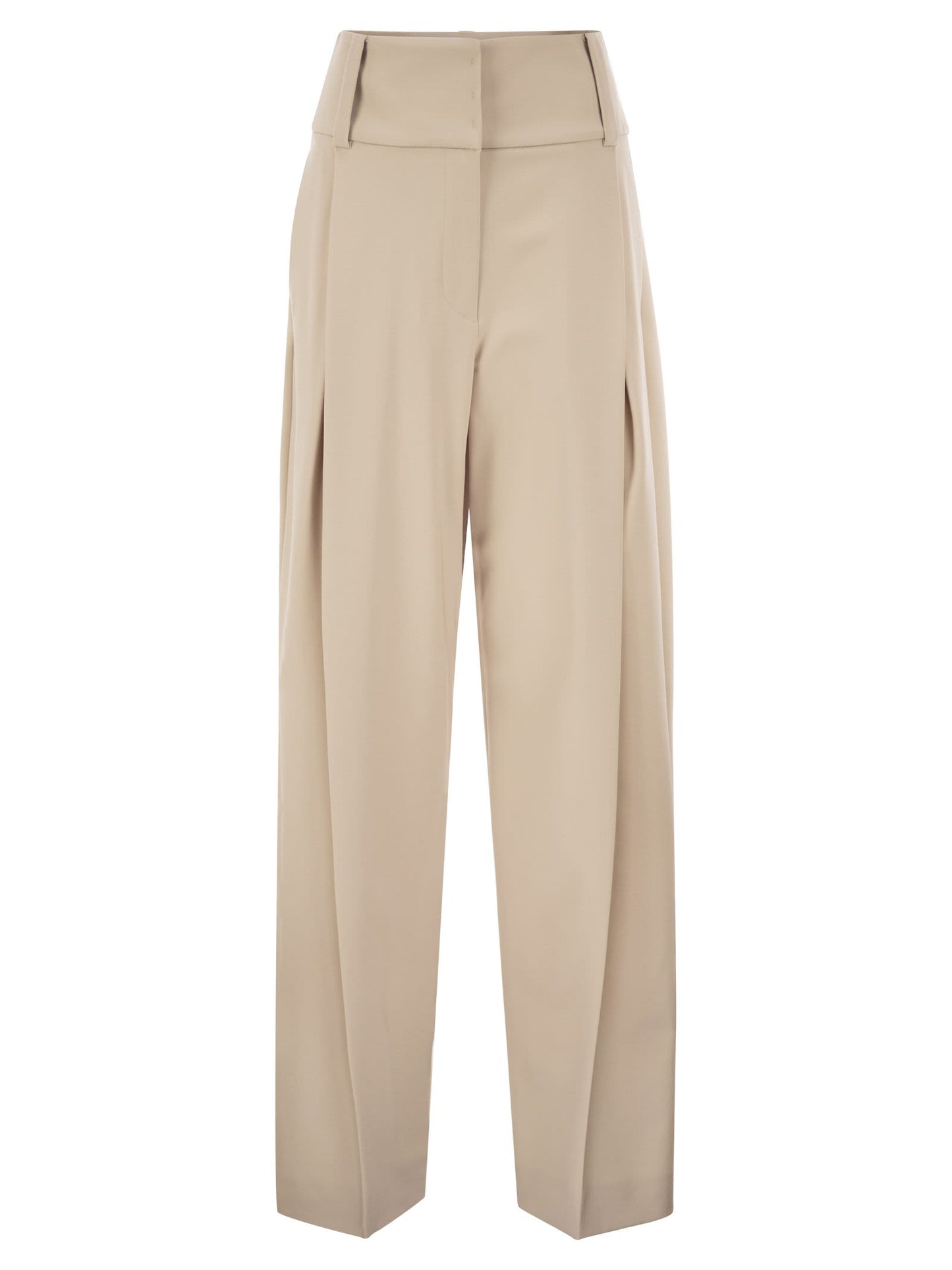 Sportmax Women Spxgirino - Wide-Leg Stretch Virgin Wool Trousers SPORTMAX