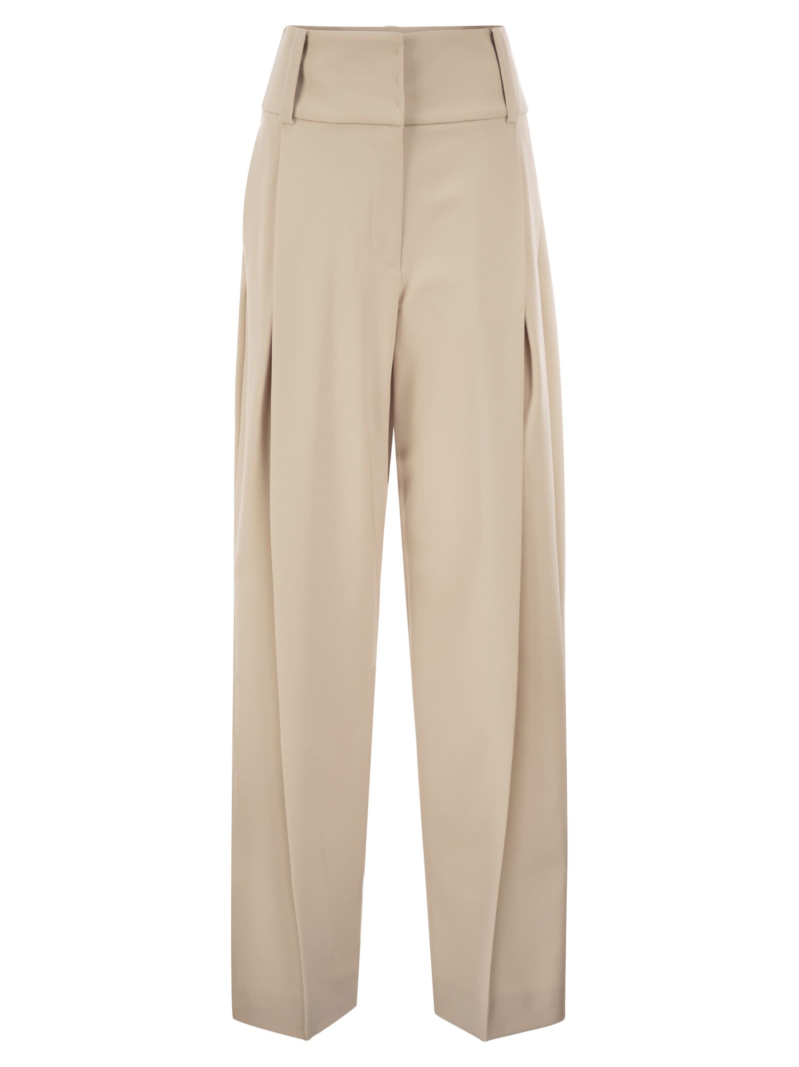 Sportmax Women Spxgirino - Wide-Leg Stretch Virgin Wool Trousers SPORTMAX