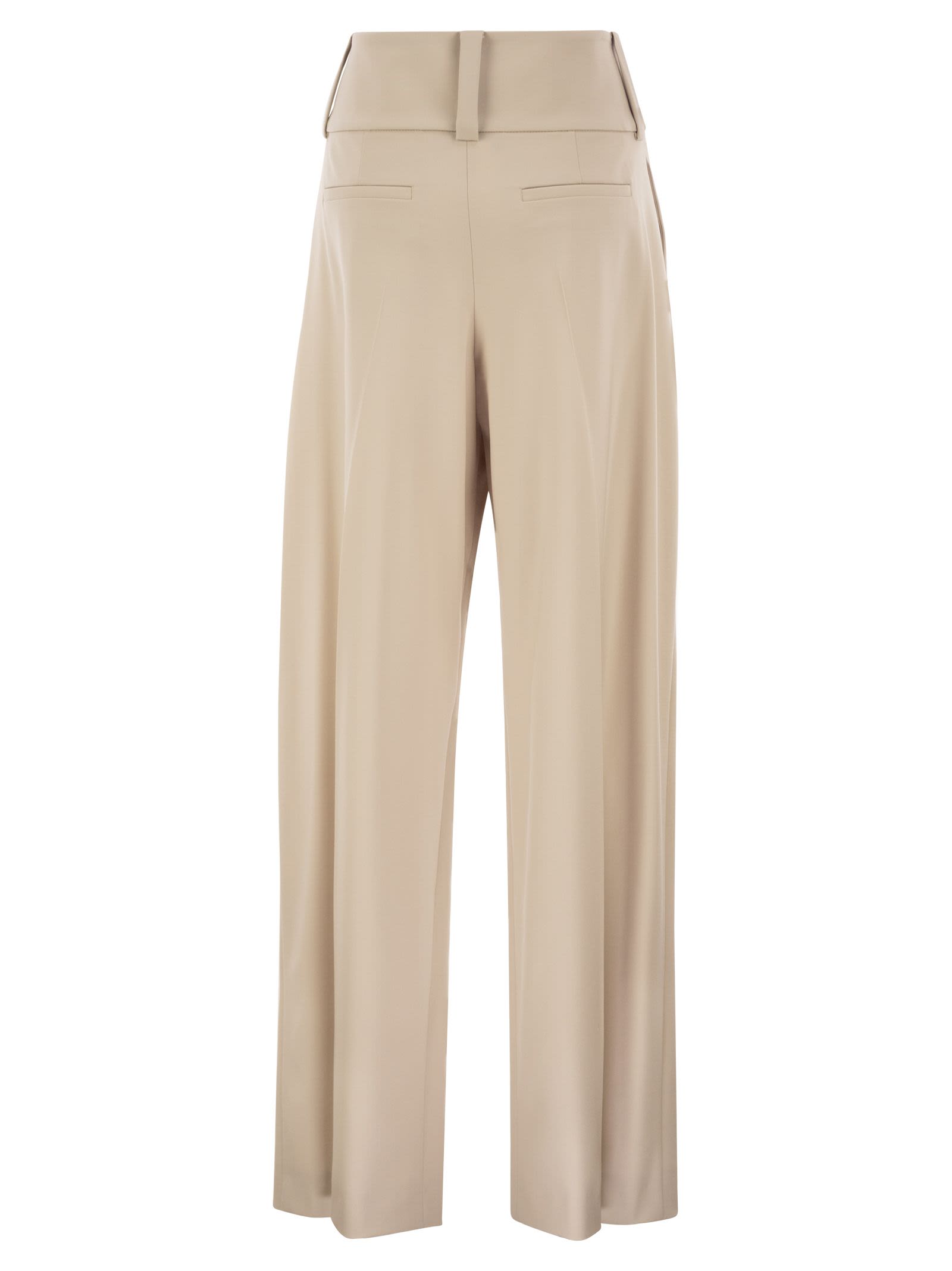 Sportmax Women Spxgirino - Wide-Leg Stretch Virgin Wool Trousers SPORTMAX