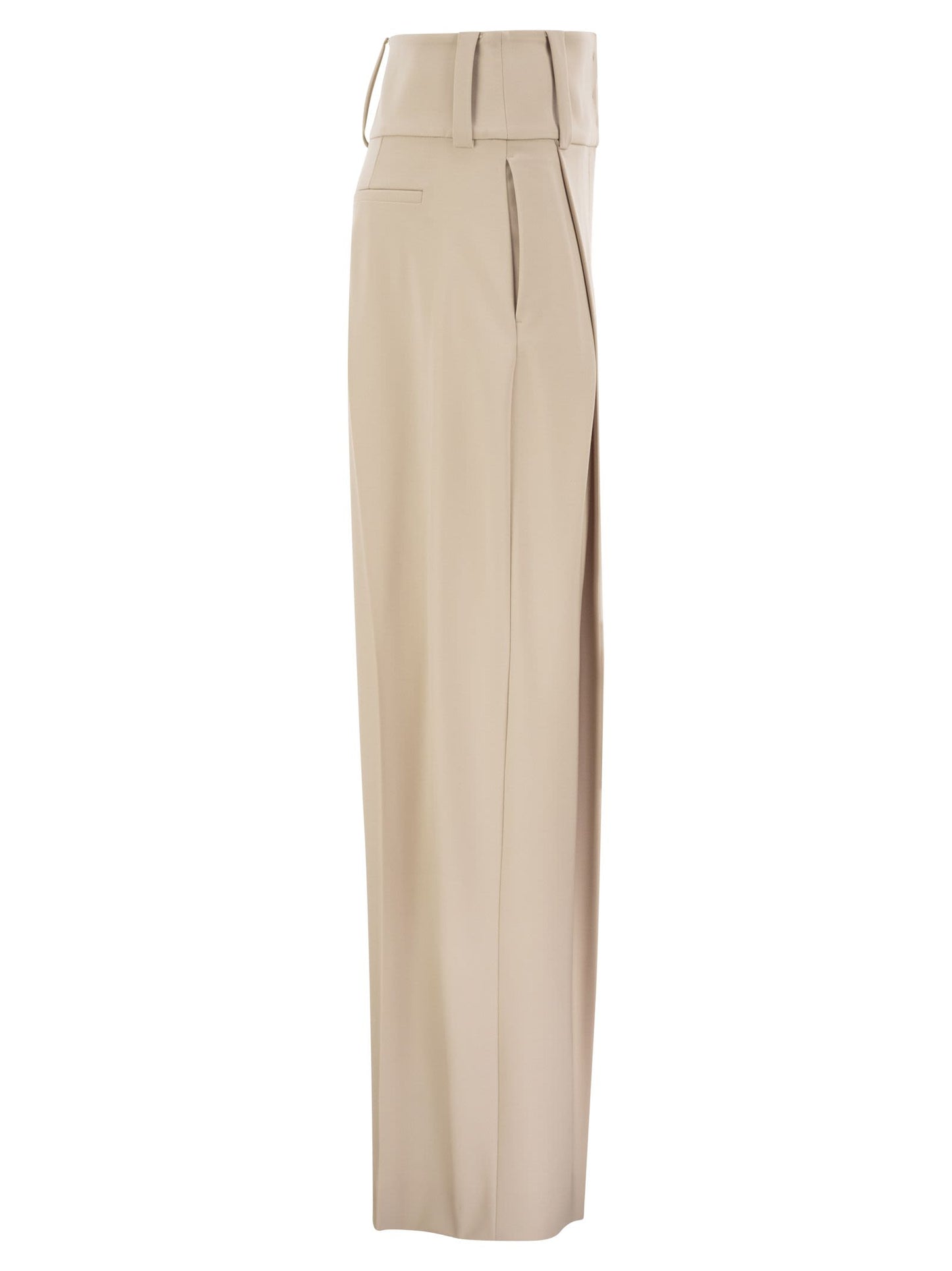 Sportmax Women Spxgirino - Wide-Leg Stretch Virgin Wool Trousers SPORTMAX