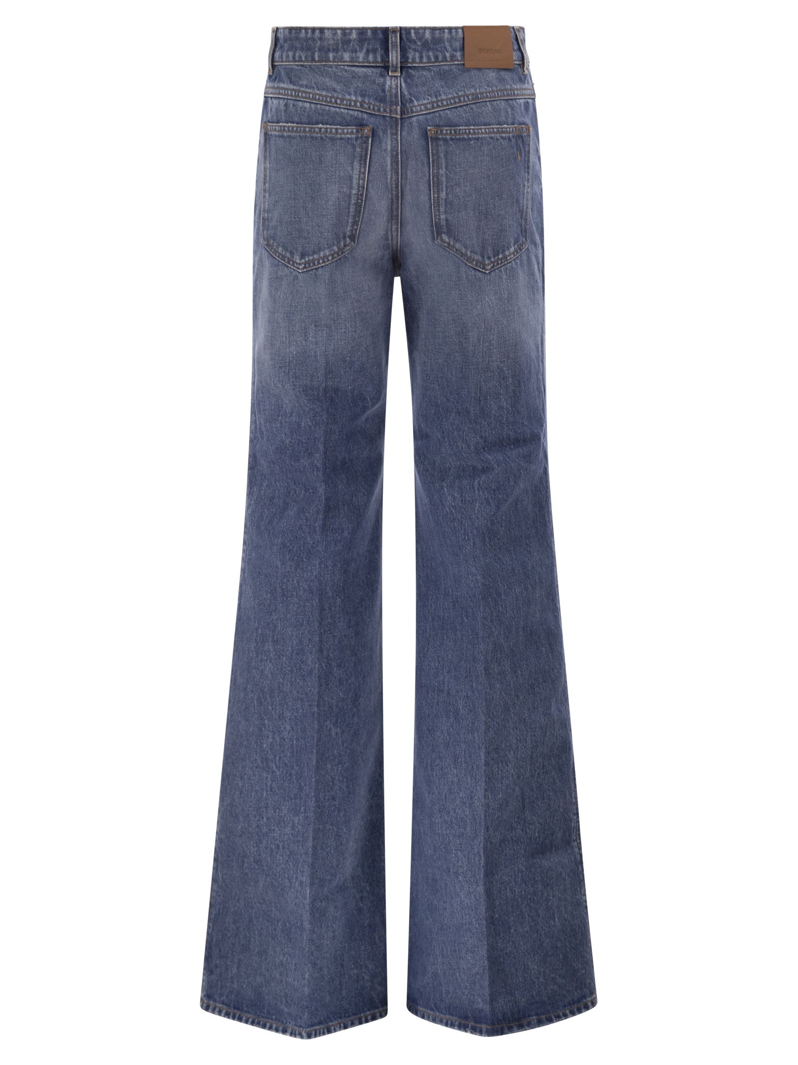 Sportmax Women Spdmeandro - Flared Cotton Denim Jeans SPORTMAX