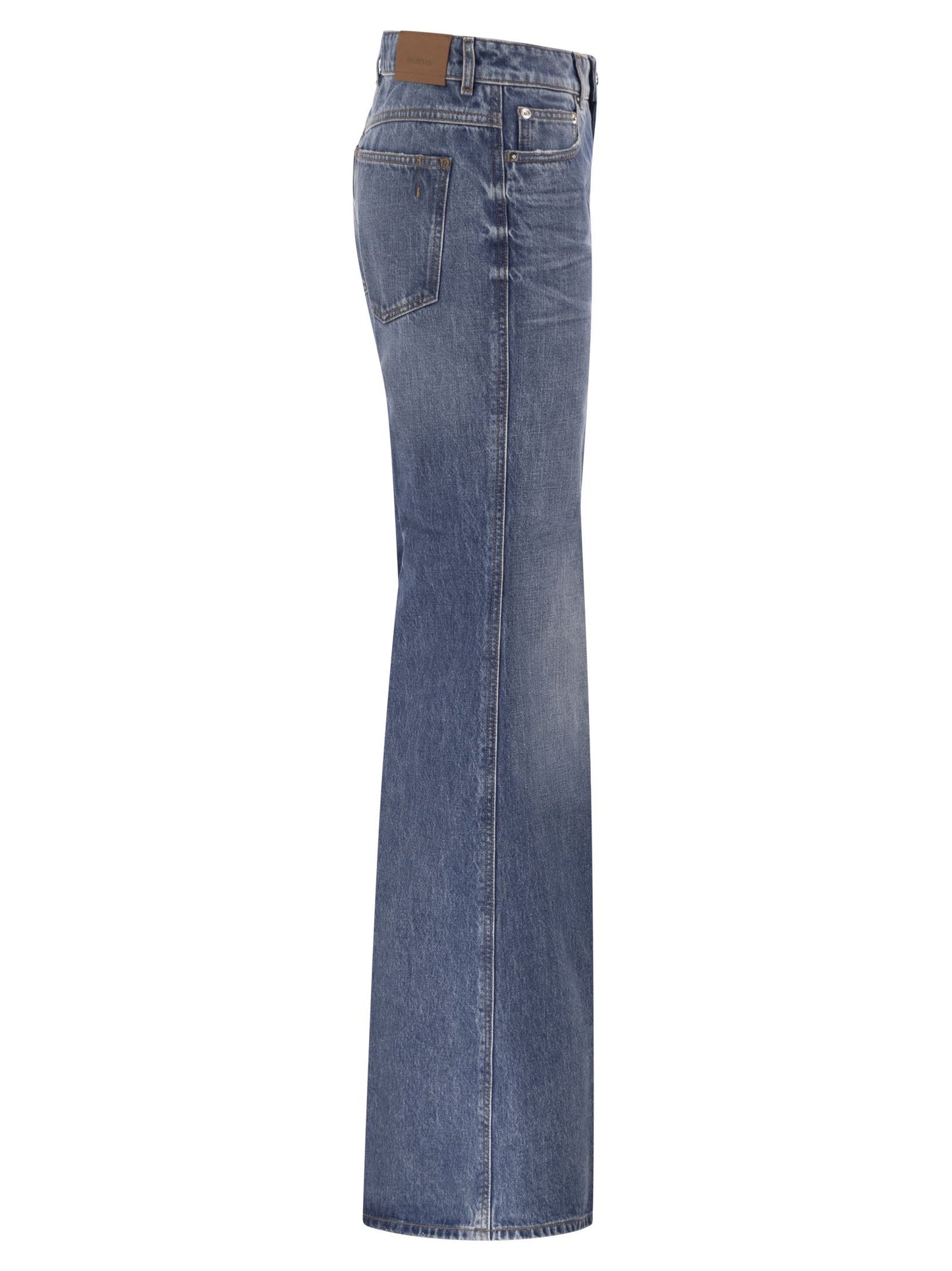 Sportmax Women Spdmeandro - Flared Cotton Denim Jeans SPORTMAX
