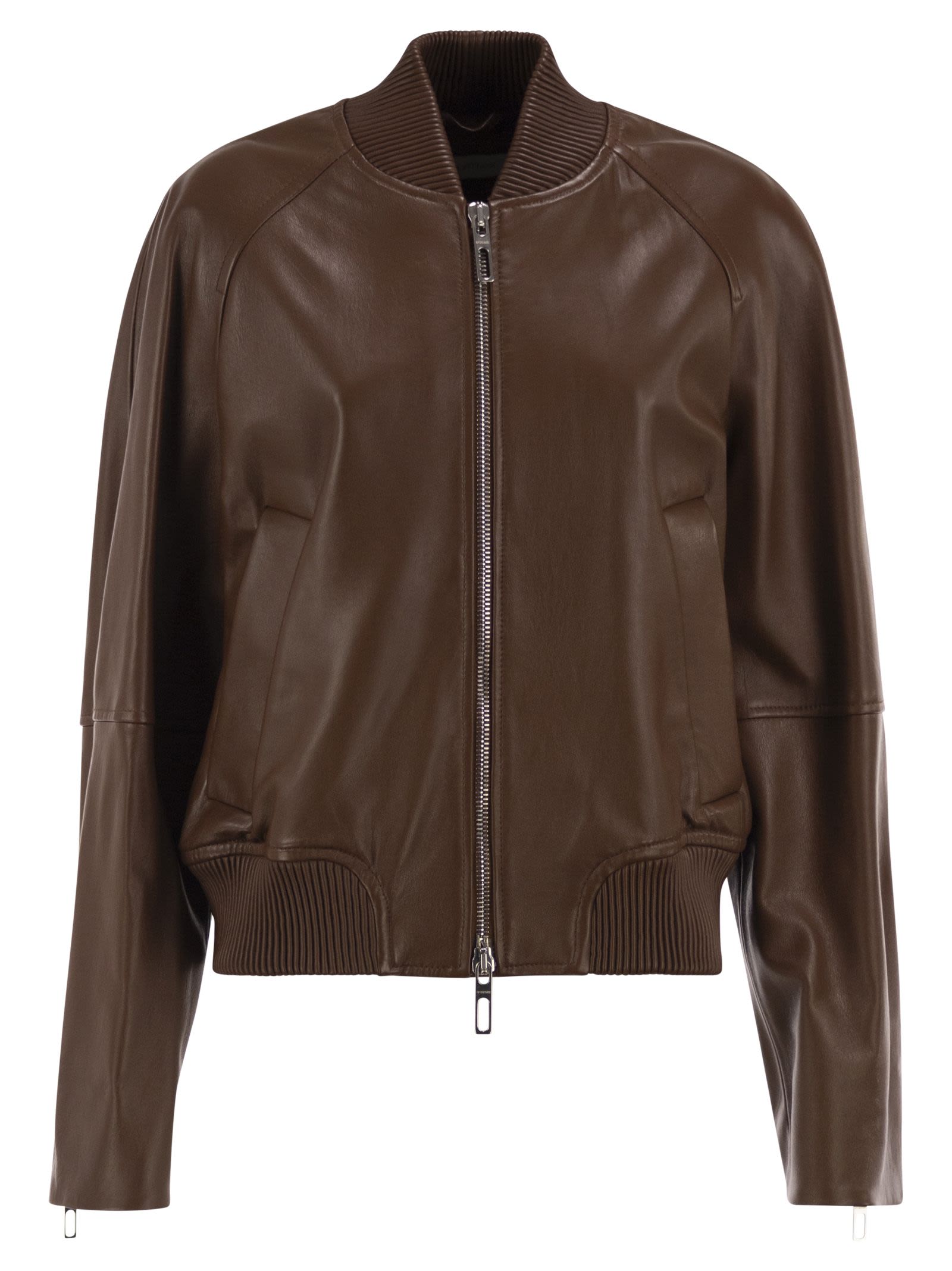 Sportmax Women Spxamour - Lambskin Leather Bomber Jacket SPORTMAX