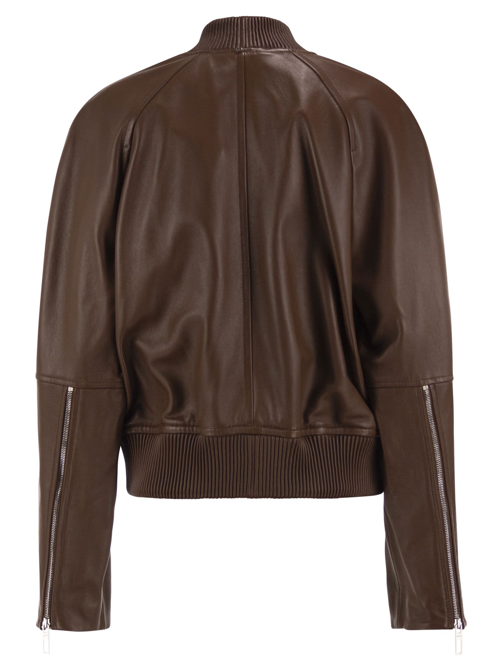 Sportmax Women Spxamour - Lambskin Leather Bomber Jacket SPORTMAX