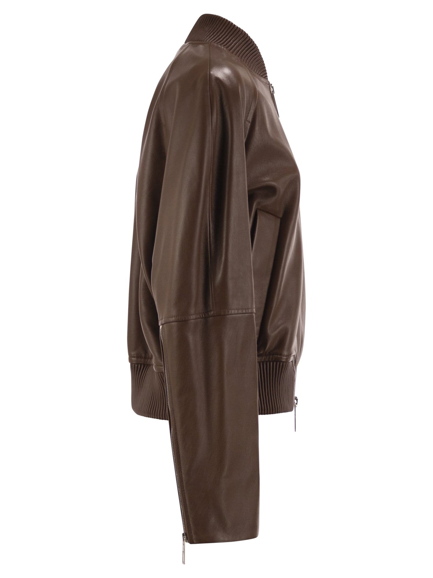 Sportmax Women Spxamour - Lambskin Leather Bomber Jacket SPORTMAX