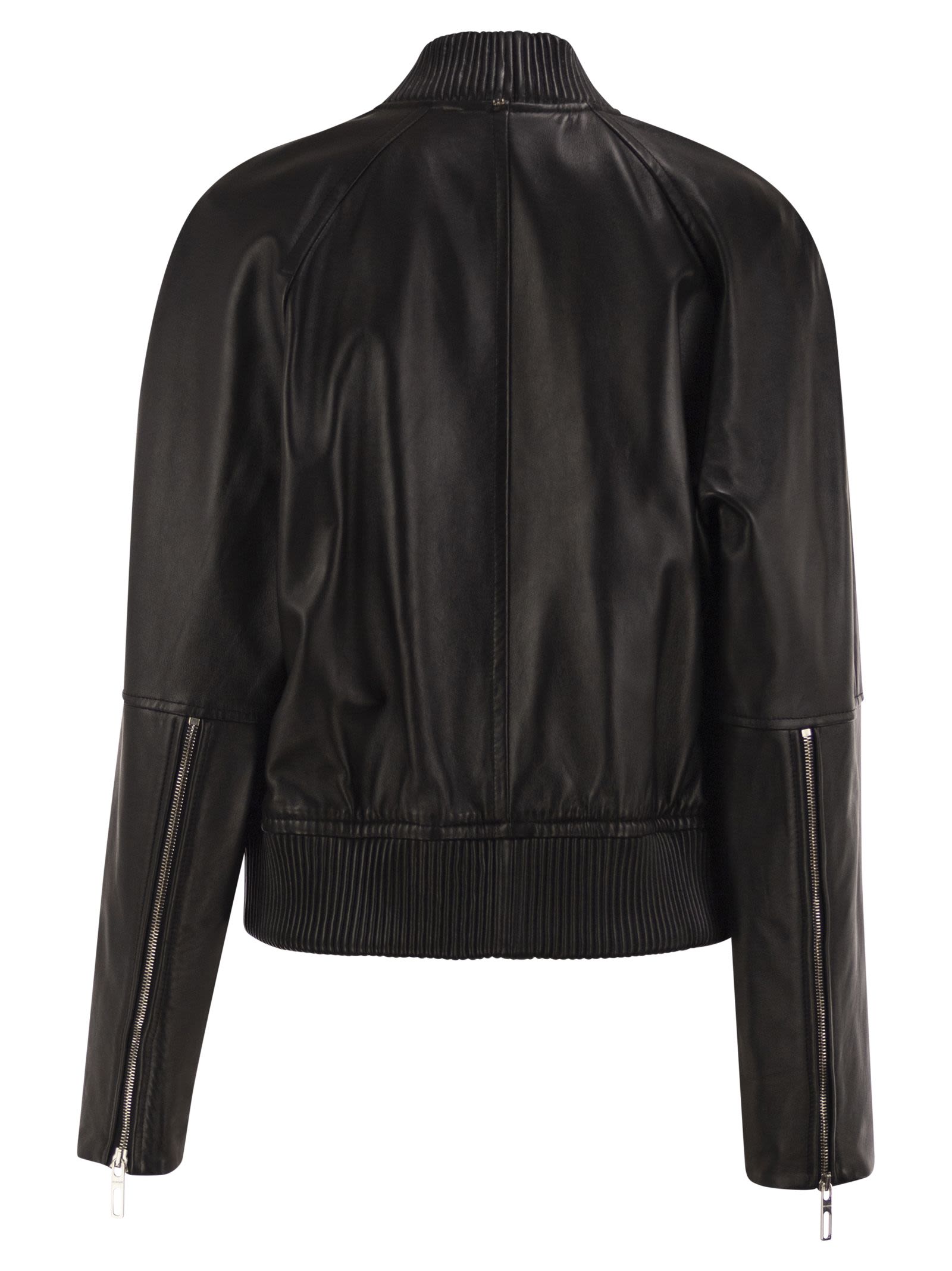 Sportmax Women Spxamour - Lambskin Leather Bomber Jacket SPORTMAX