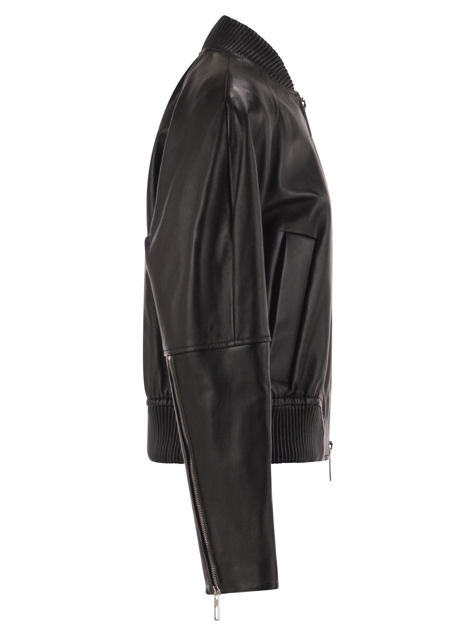 Sportmax Women Spxamour - Lambskin Leather Bomber Jacket SPORTMAX