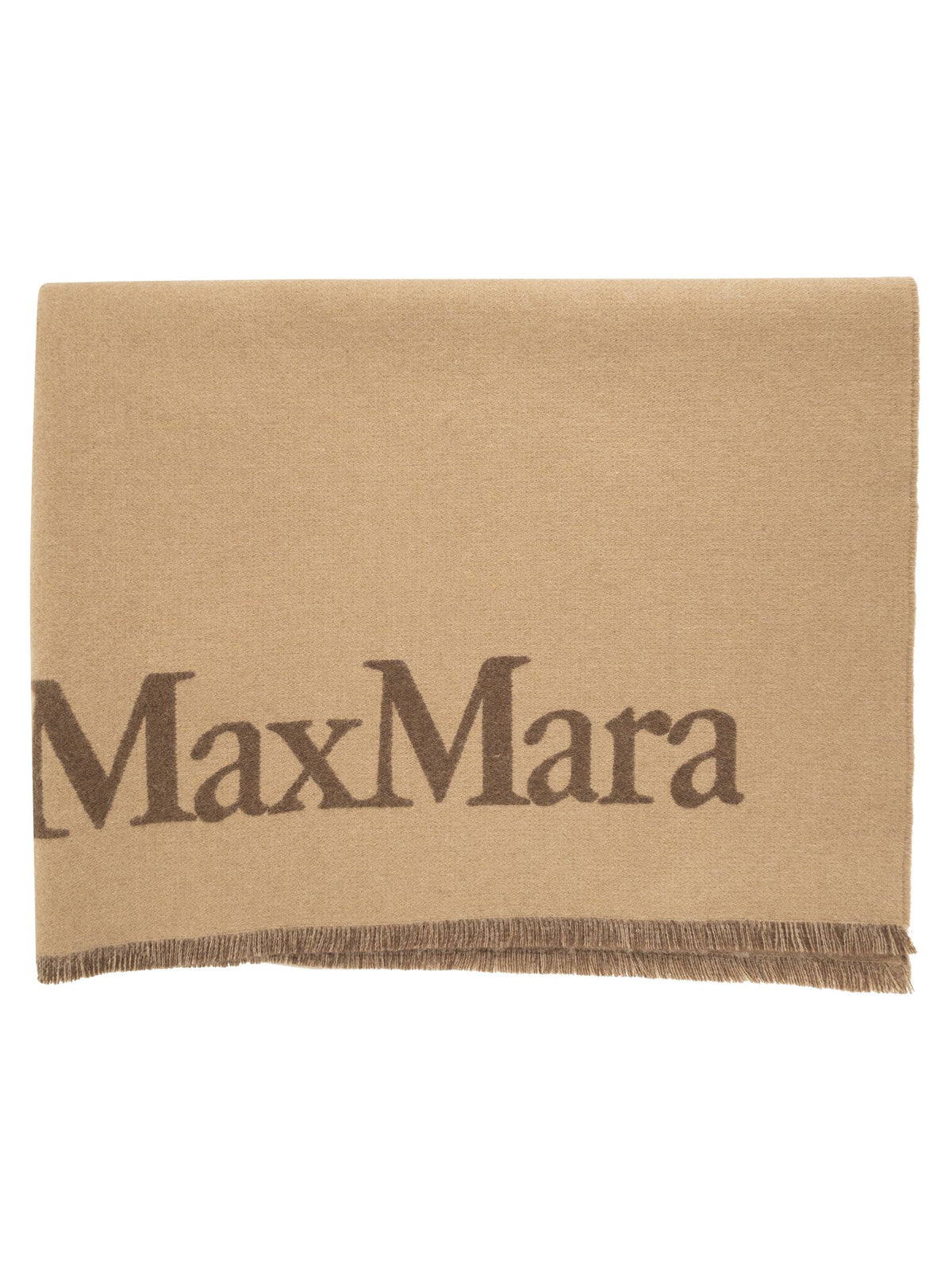 Max Mara Women Mxatenue - Reversible Cashmere And Wool Scarf With Jacquard Logo MAX MARA