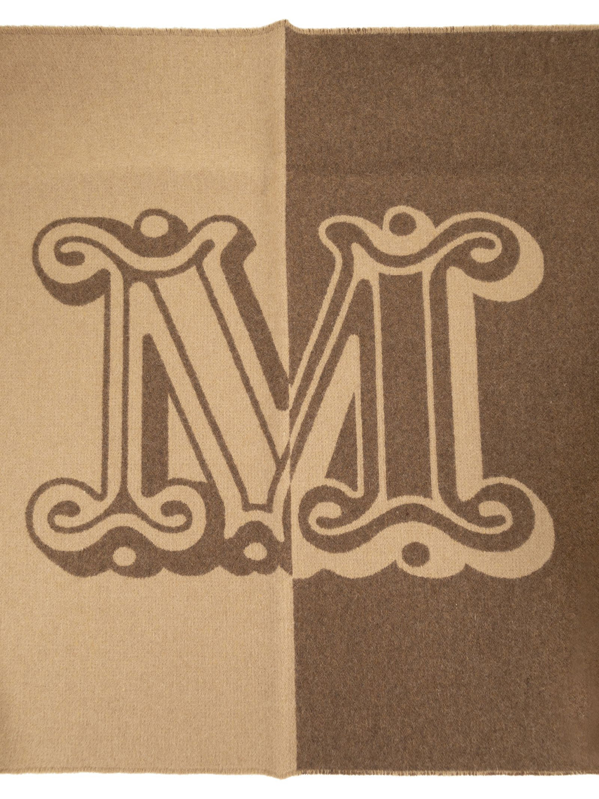 Max Mara Women Mxatenue - Reversible Cashmere And Wool Scarf With Jacquard Logo MAX MARA