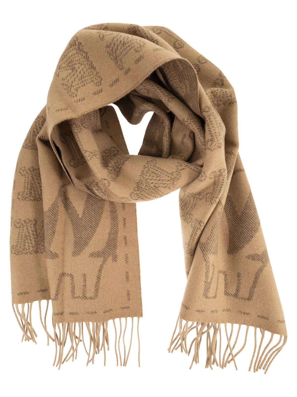 Max Mara Women Mxacharme - Pure Cashmere Jacquard Monogram Scarf MAX MARA