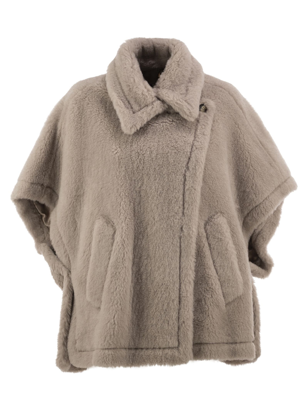 Max Mara Women Tebe1 - Teddy Fabric Cape MAX MARA