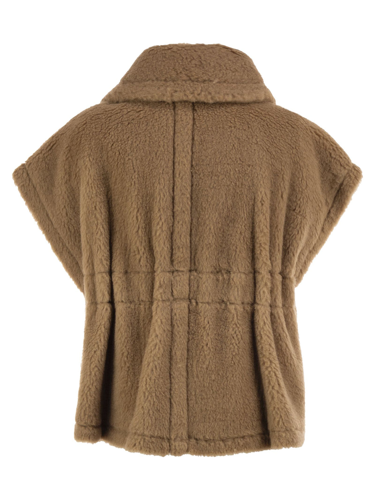 Max Mara Women Newabavo - Camel And Silk Gilet With Leather Belt MAX MARA