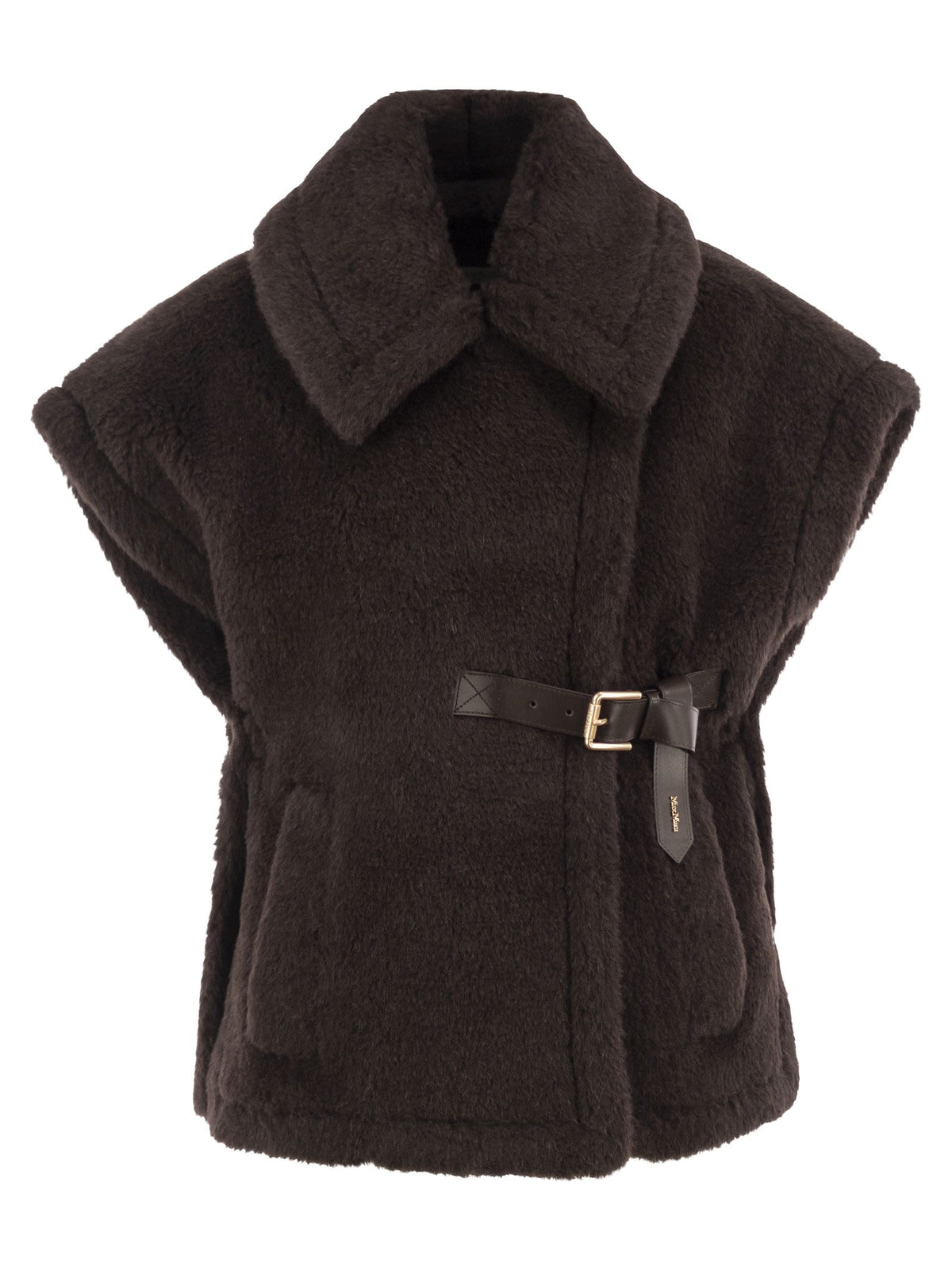 Max Mara Women Newabavo1 - Alpaca, Virgin Wool And Silk Gilet With Leather Belt MAX MARA