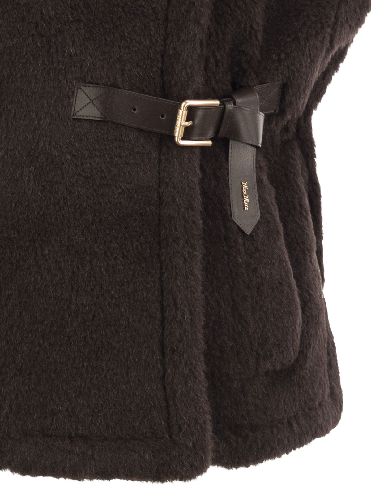 Max Mara Women Newabavo1 - Alpaca, Virgin Wool And Silk Gilet With Leather Belt MAX MARA