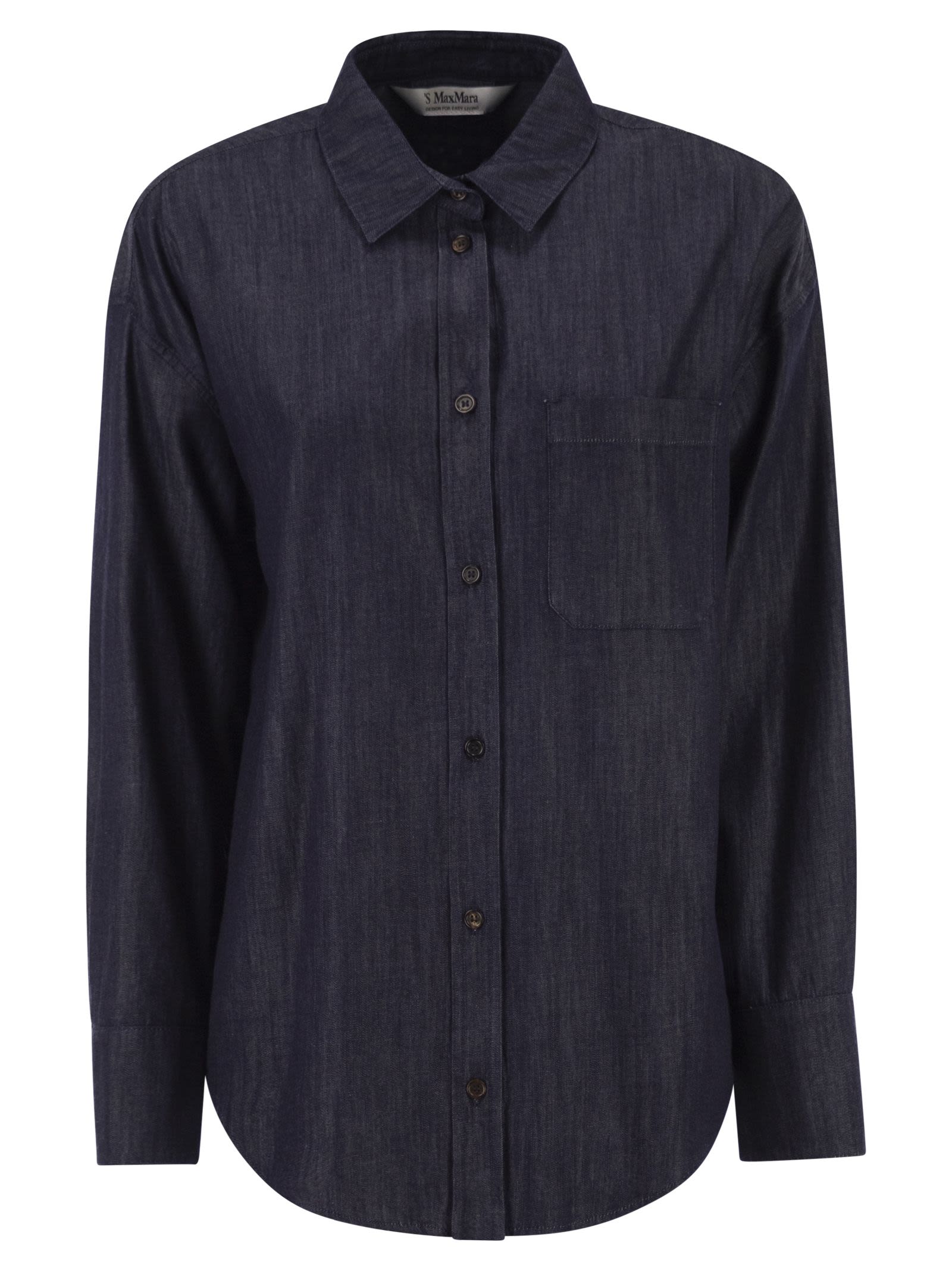 S Max Mara Women Stmnora - Lightweight Denim Shirt With Jewelled Detail S MAX MARA